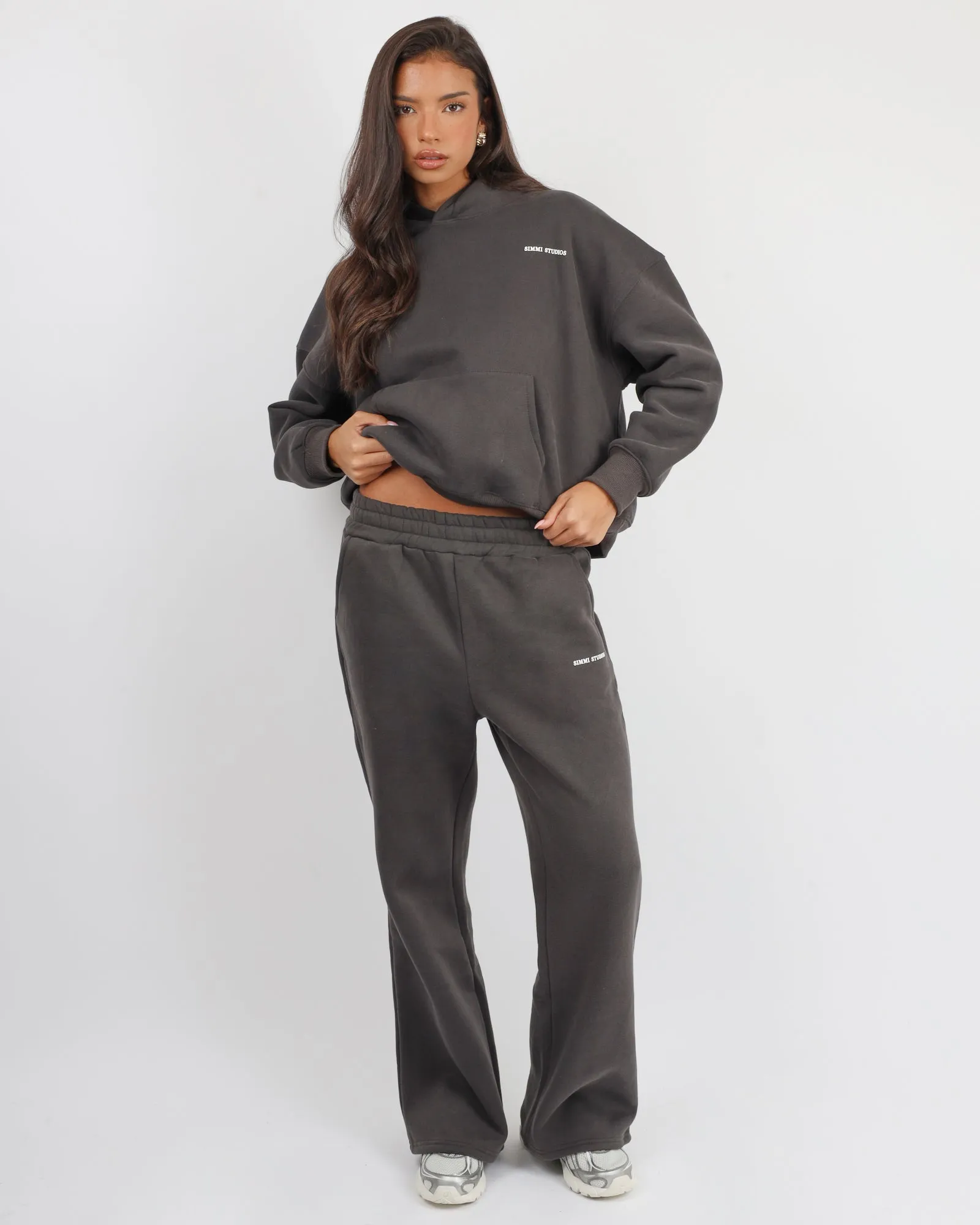 Colby Simmi Studios Essentials Flared Joggers in Slate sold by Simmi London