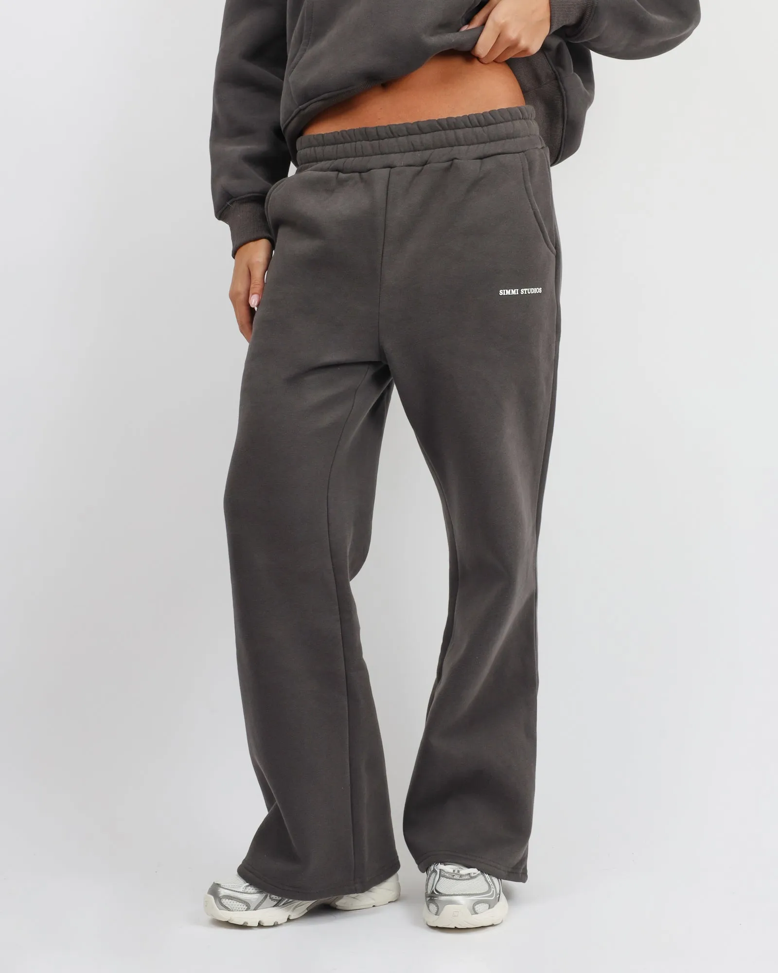 Colby Simmi Studios Essentials Flared Joggers in Slate sold by Simmi London product image thumbnail 4