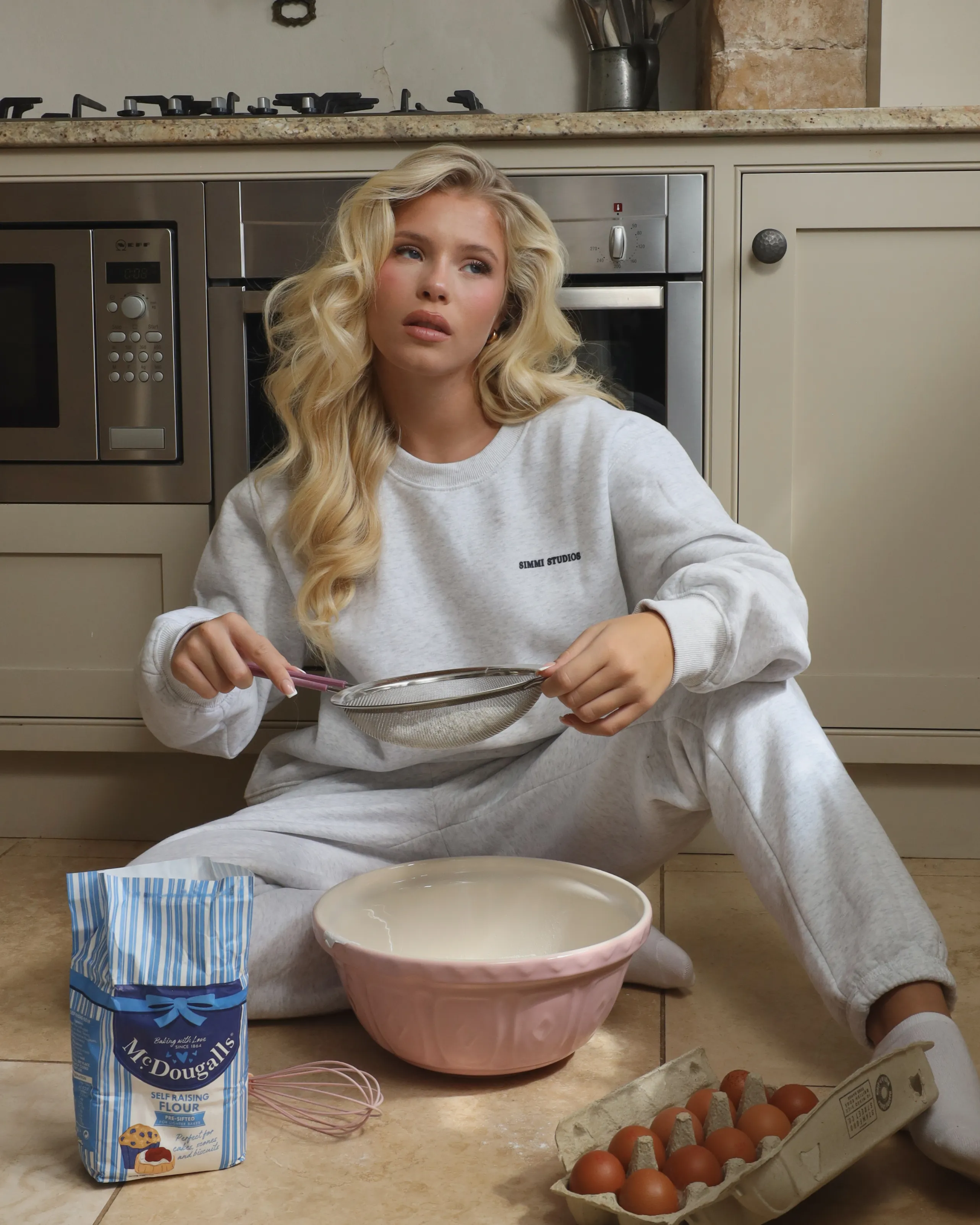 Ashby Simmi Studios Essentials Sweatshirt in Pebble Grey sold by Simmi London