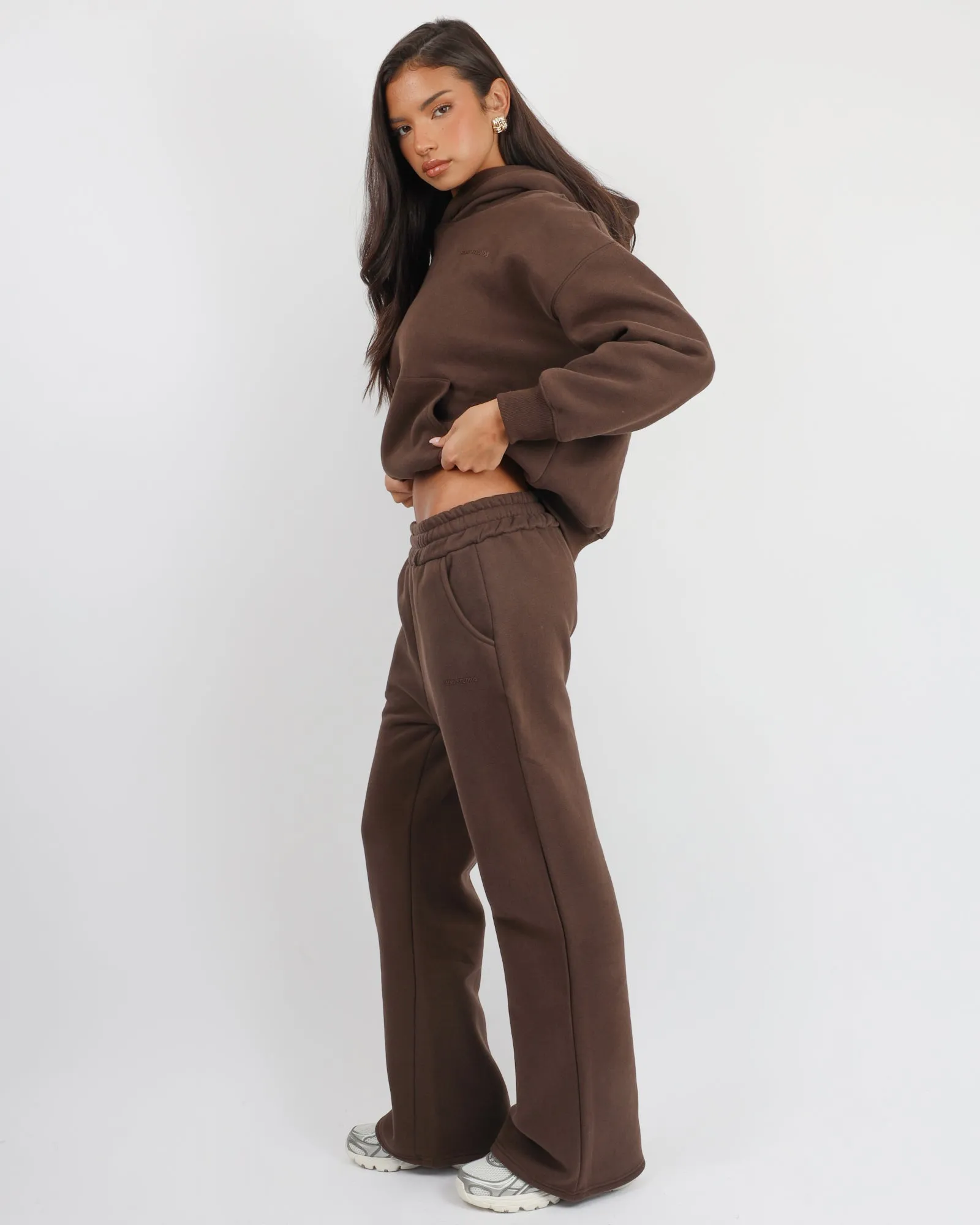 Maeve Simmi Studios Essentials Hoodie in Chestnut sold by Simmi London product image thumbnail 3