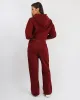 Colby Varsity Flared Joggers in Cranberry sold by Simmi London
