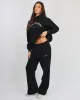 Colby Varsity Flared Joggers in Black sold by Simmi London