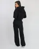 Colby Varsity Flared Joggers in Black sold by Simmi London