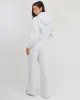 Colby Varsity Flared Joggers in Pebble Grey sold by Simmi London