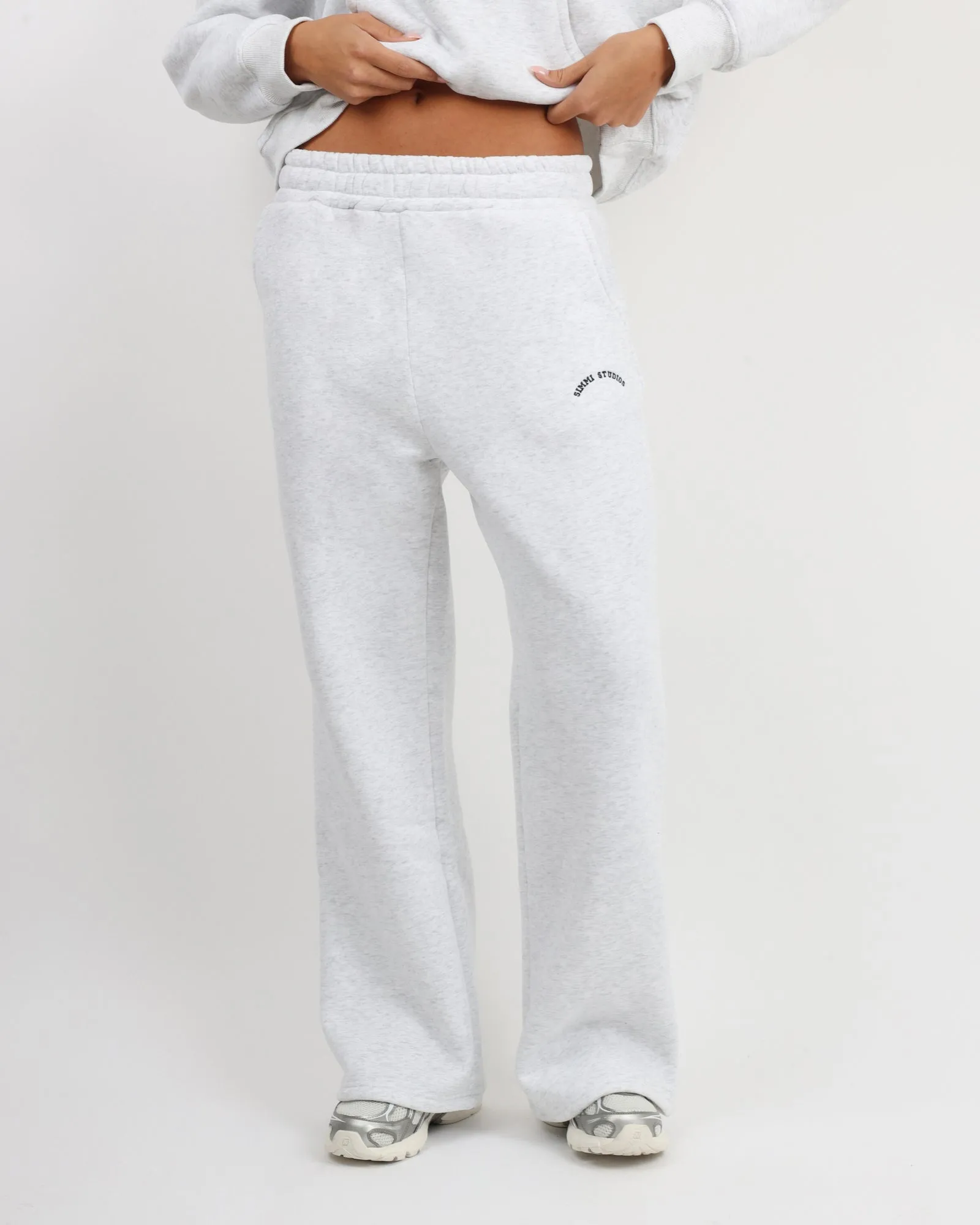 Colby Simmi Studios Varsity Flared Joggers in Pebble Grey sold by Simmi London product image thumbnail 4