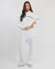 Colby Varsity Flared Joggers in Pebble Grey sold by Simmi London