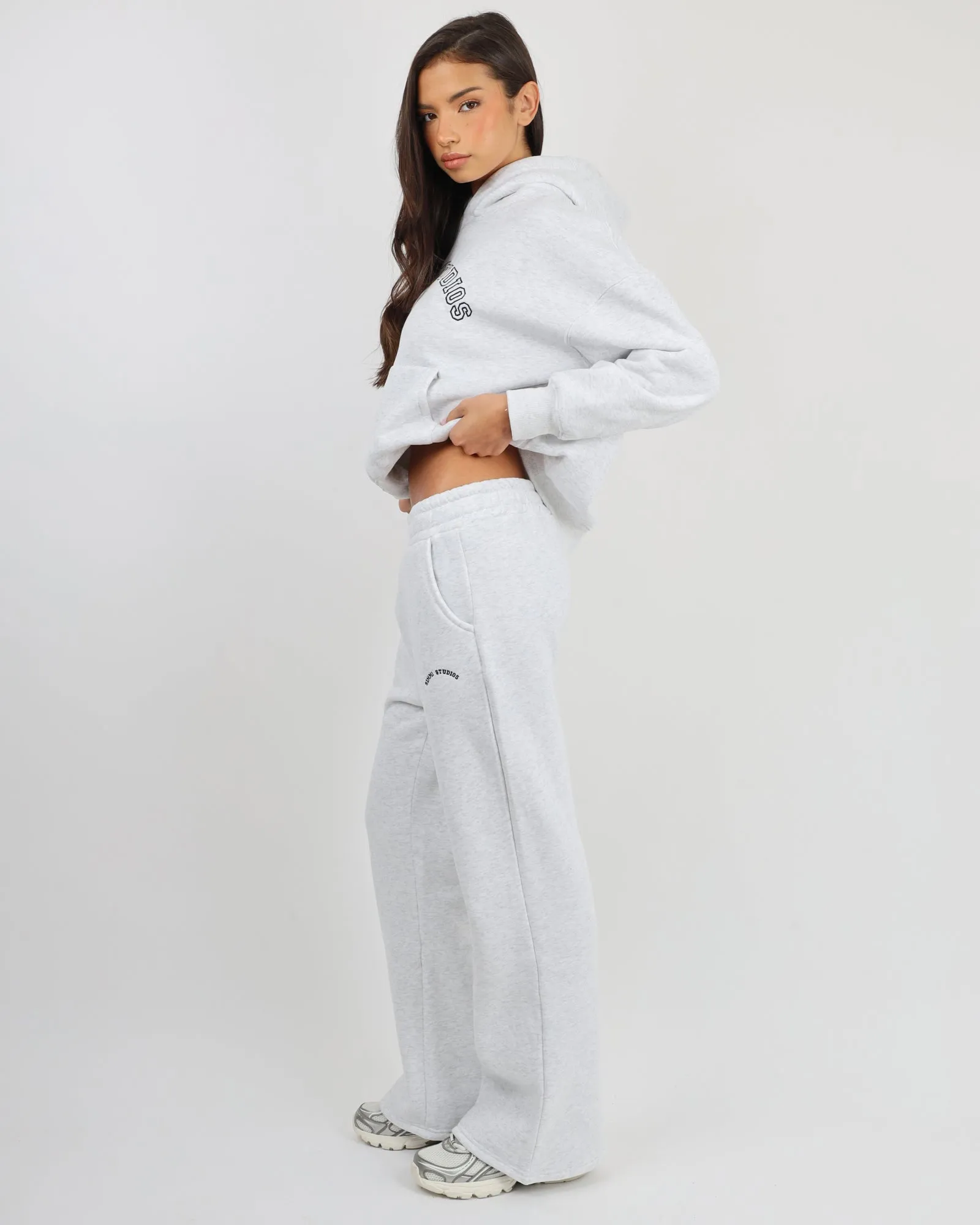 Colby Simmi Studios Varsity Flared Joggers in Pebble Grey sold by Simmi London product image thumbnail 2