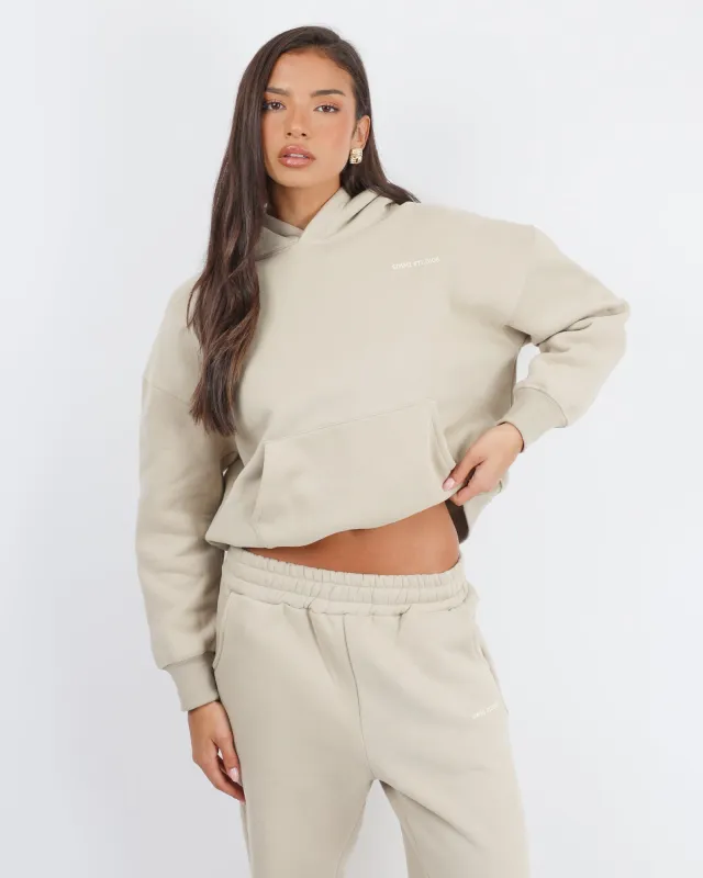 Maeve Simmi Studios Essentials Hoodie in Cashew sold by Simmi London