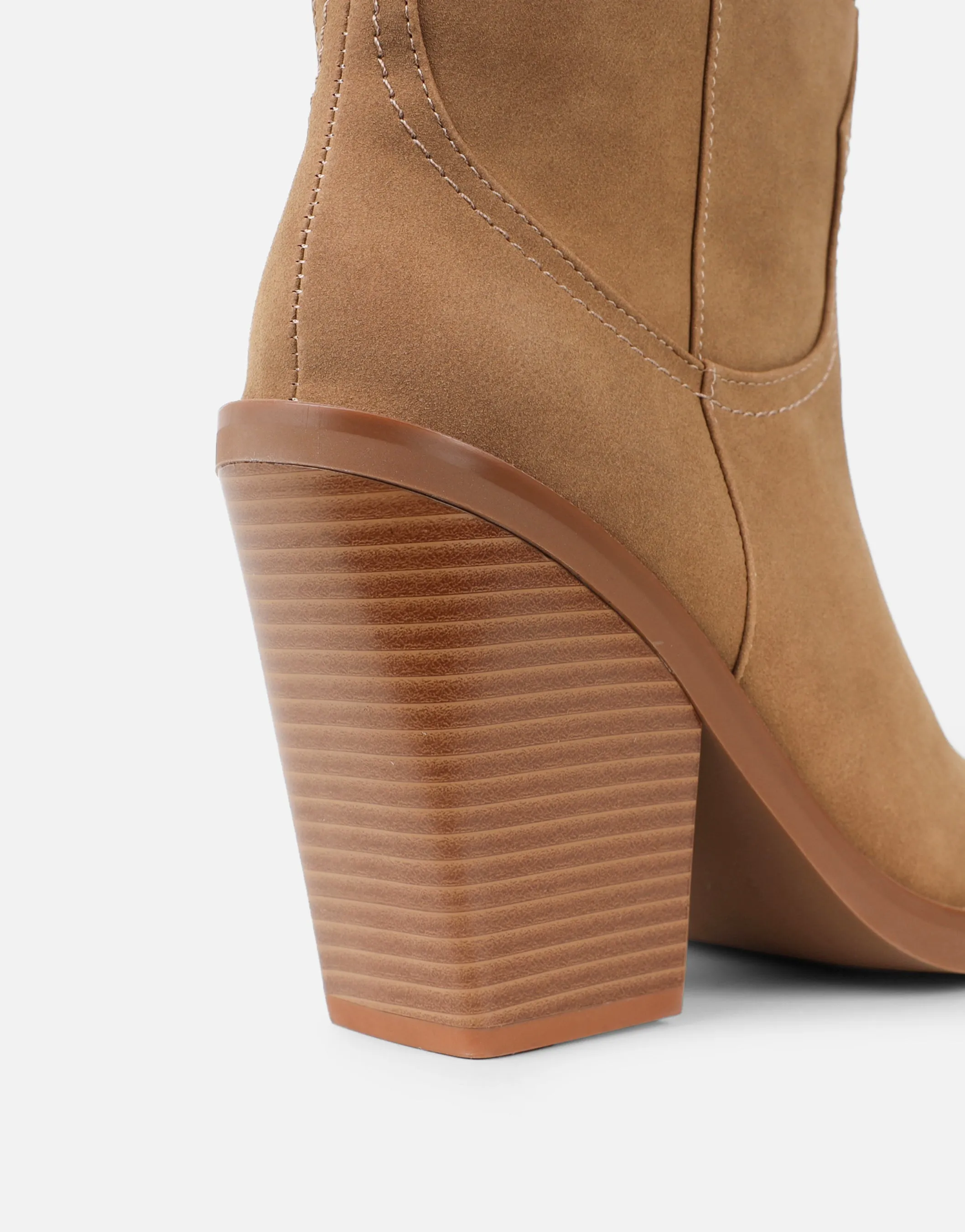 Mercy Camel Suede Western Heeled Boots sold by Simmi London product image thumbnail 3