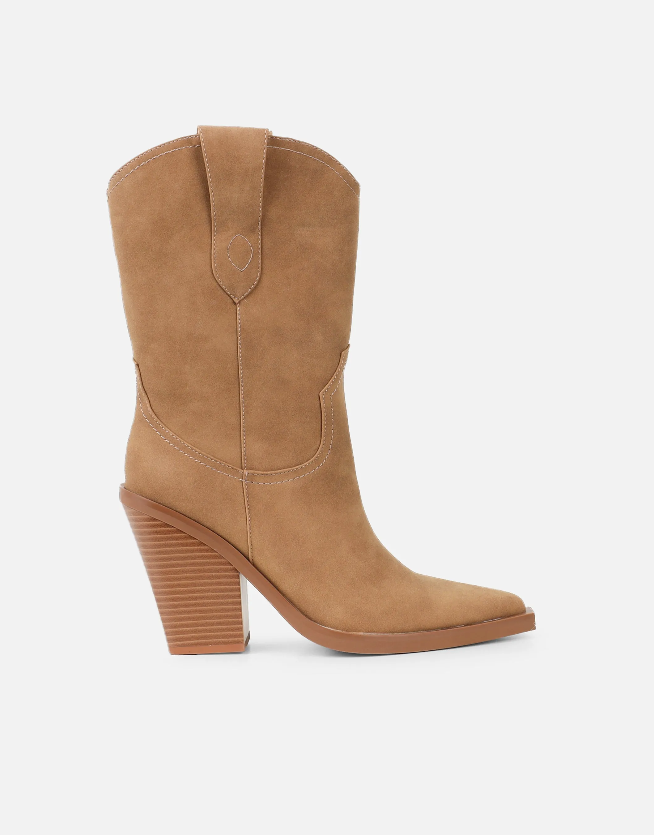 Mercy Camel Suede Western Heeled Boots sold by Simmi London product image thumbnail 2