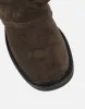 Lowry Khaki Suede Foldover Chunky Boots sold by Simmi London