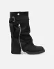 Lowry Black Suede Foldover Chunky Boots sold by Simmi London