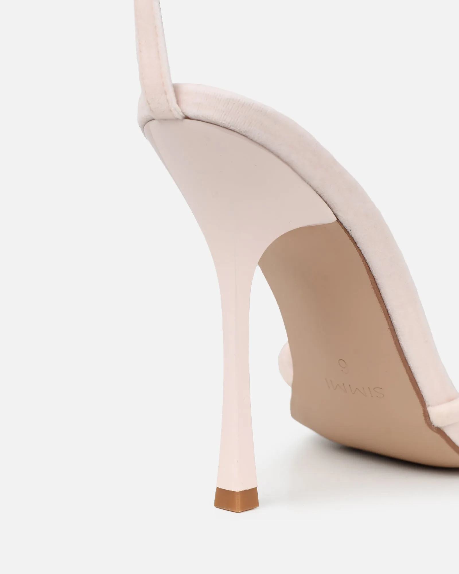 Malinda Stone Velvet Heeled Sandals sold by Simmi London product image thumbnail 3