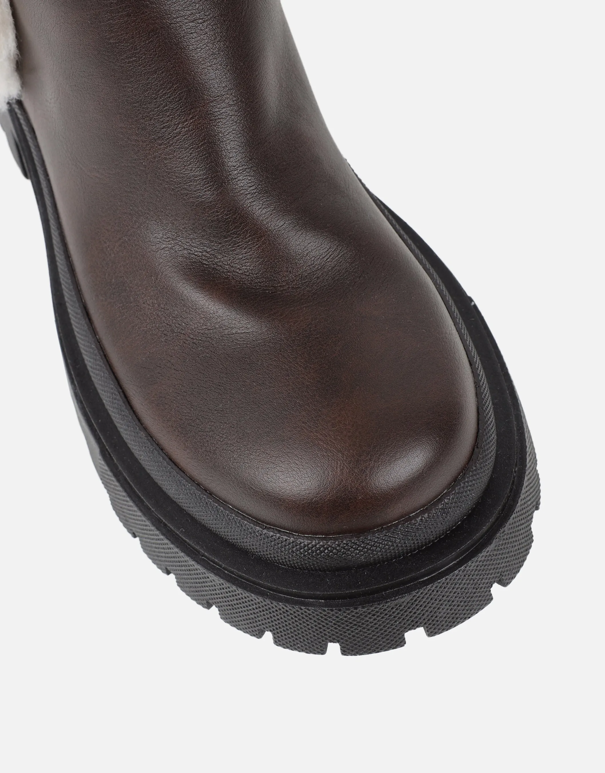 Earhart Brown Faux Fur Detail Chunky Boots sold by Simmi London product image thumbnail 3