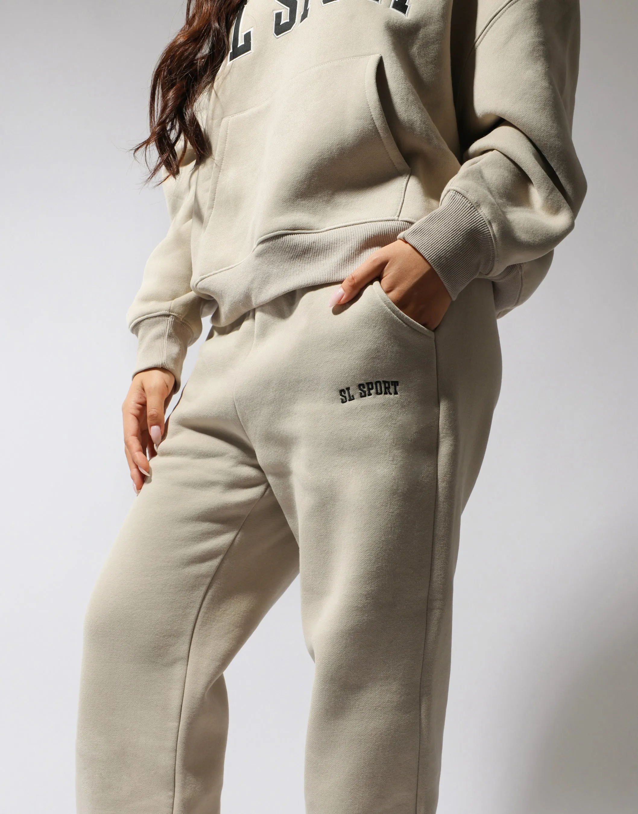 Colby Simmi Studios SL Sport Flared Joggers in cashew sold by Simmi London product image thumbnail 2