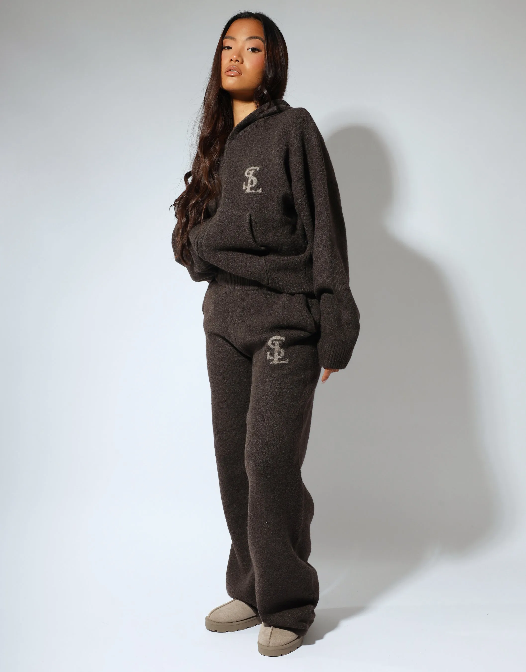 Romy Simmi Studios Chunky Knit Trousers In Teddy sold by Simmi London product image thumbnail 3