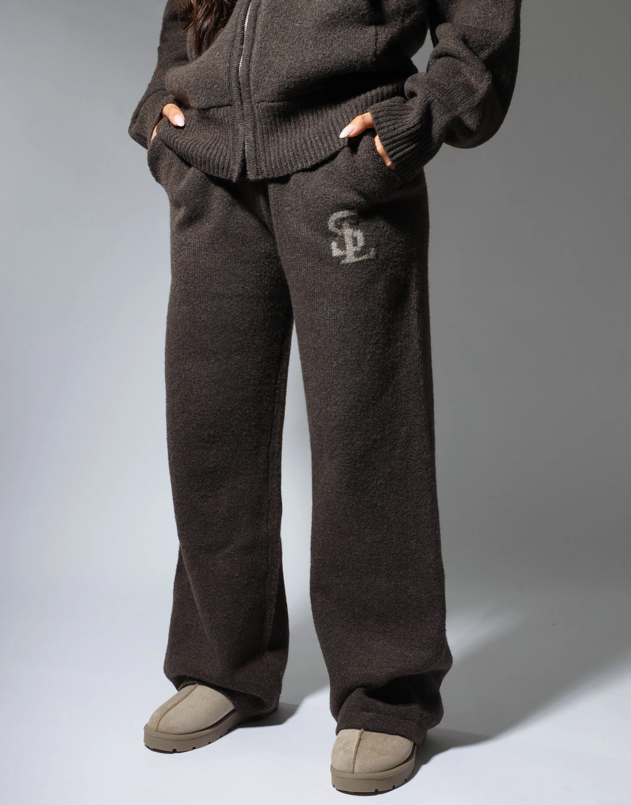 Romy Simmi Studios Chunky Knit Trousers In Teddy sold by Simmi London product image thumbnail 2