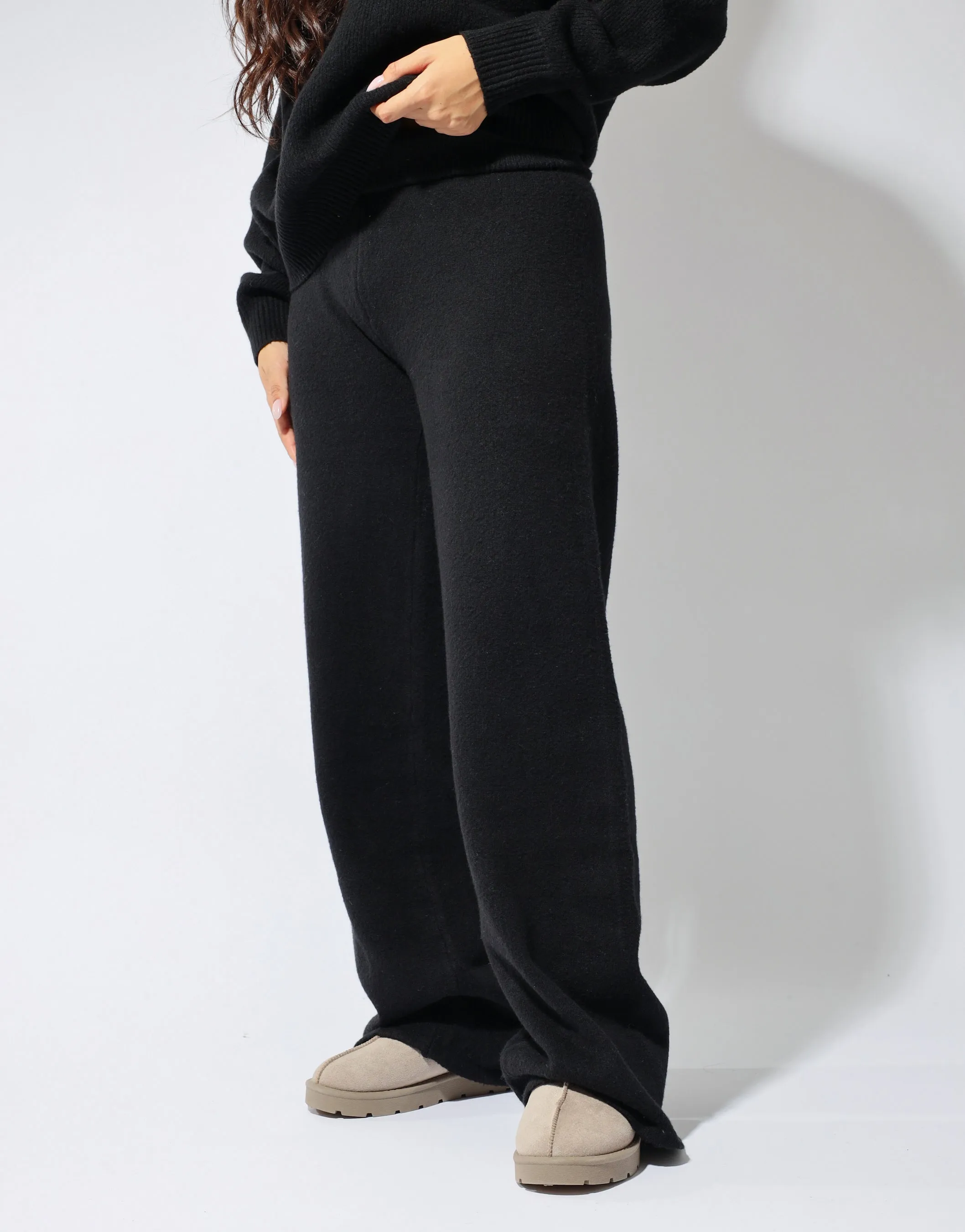 Eve simmi studios soft touch wide leg trousers in black sold by Simmi London product image thumbnail 2