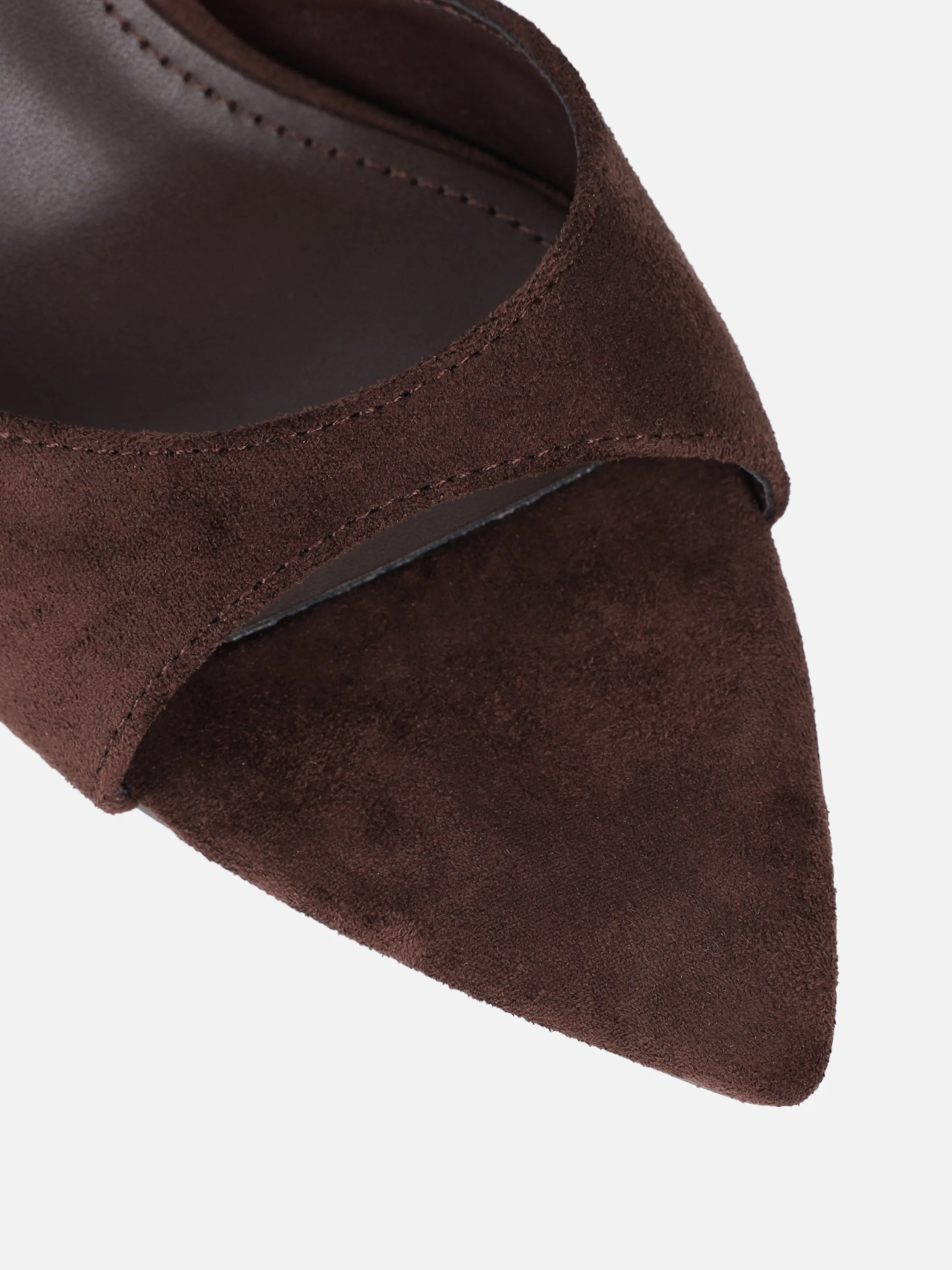 Silvia Brown Suede Peep Toe Heeled Sandals sold by Simmi London product image thumbnail 4