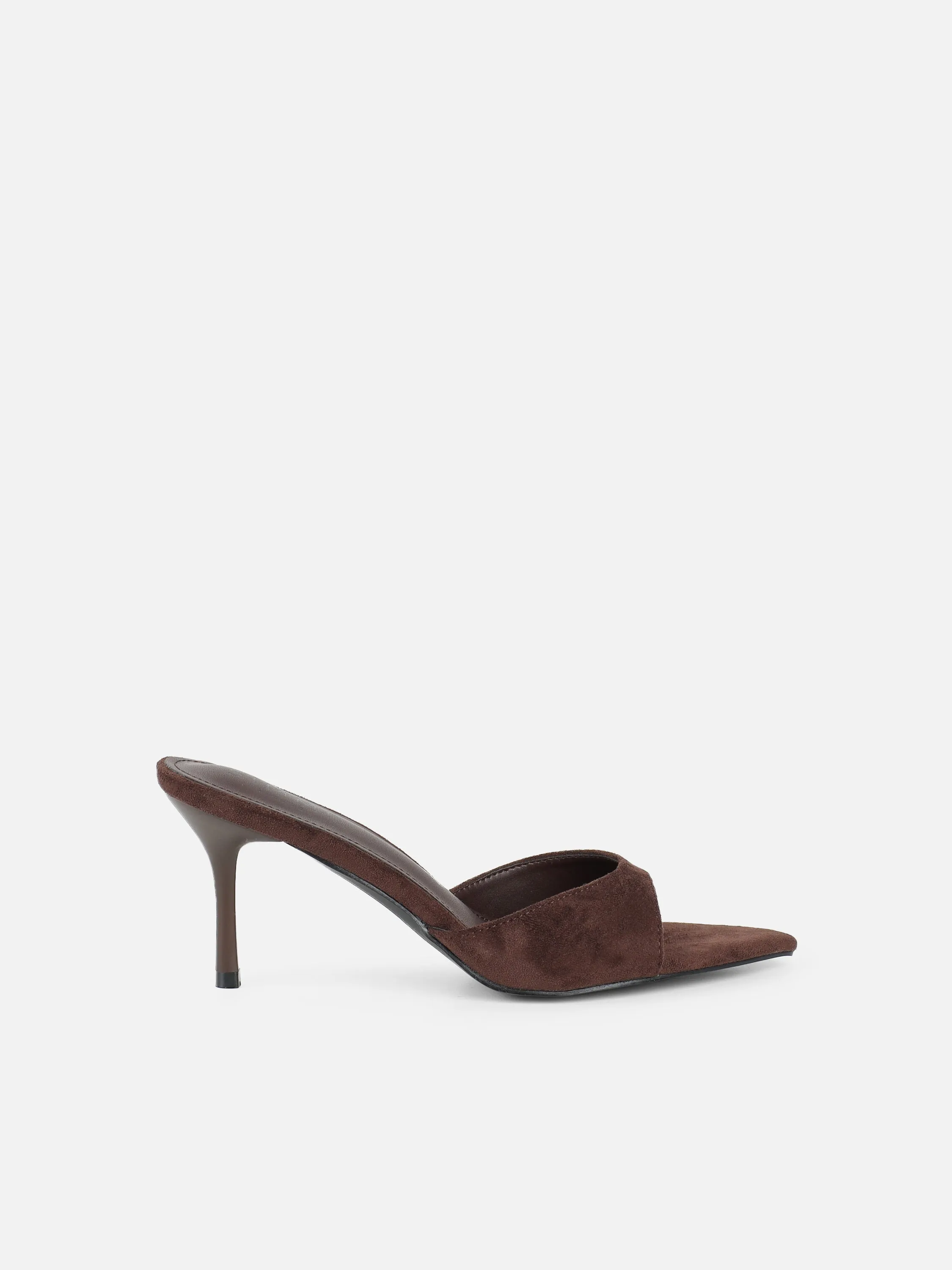 Silvia Brown Suede Peep Toe Heeled Sandals sold by Simmi London product image thumbnail 2