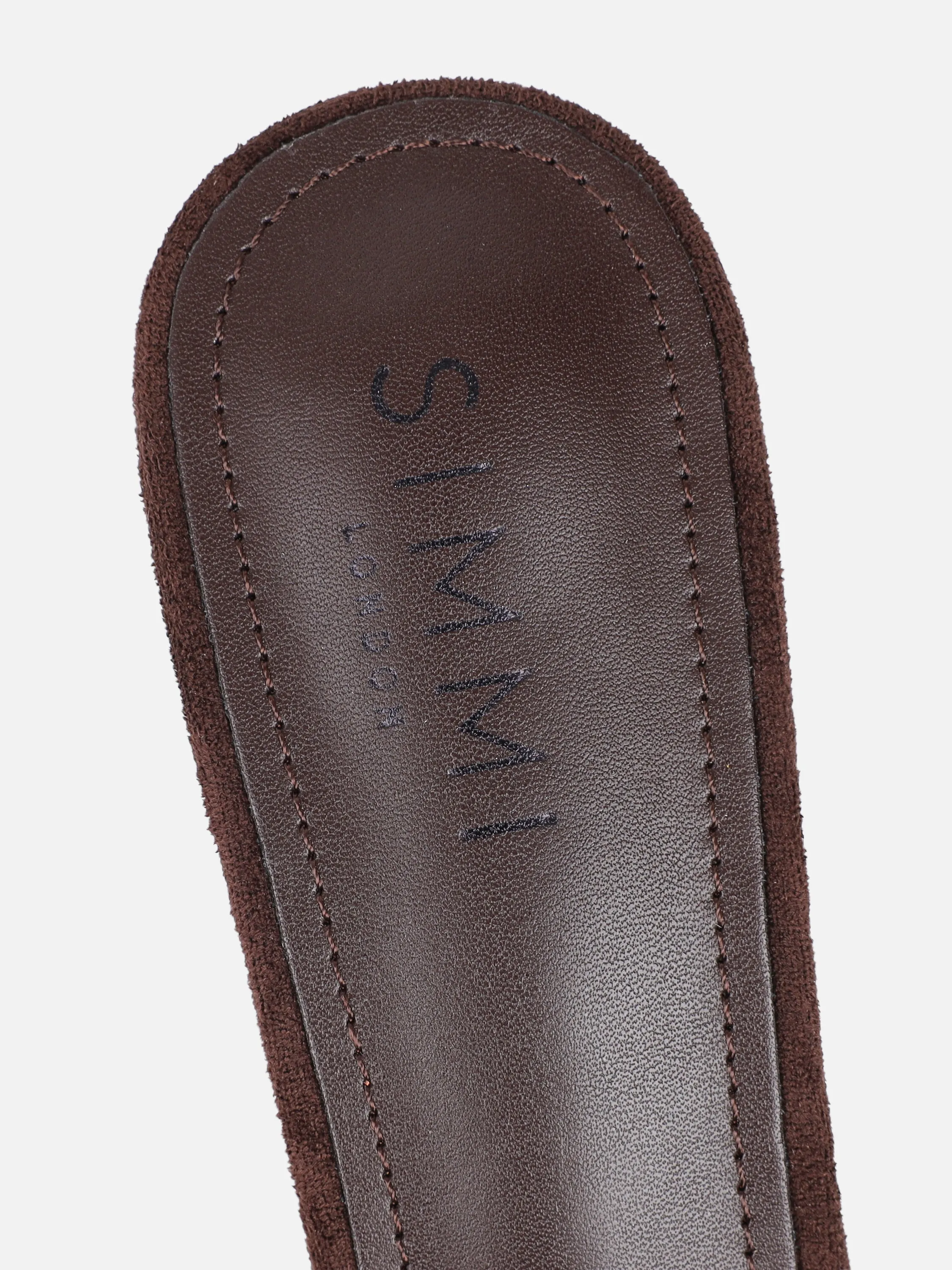 Silvia Brown Suede Peep Toe Heeled Sandals sold by Simmi London product image thumbnail 3