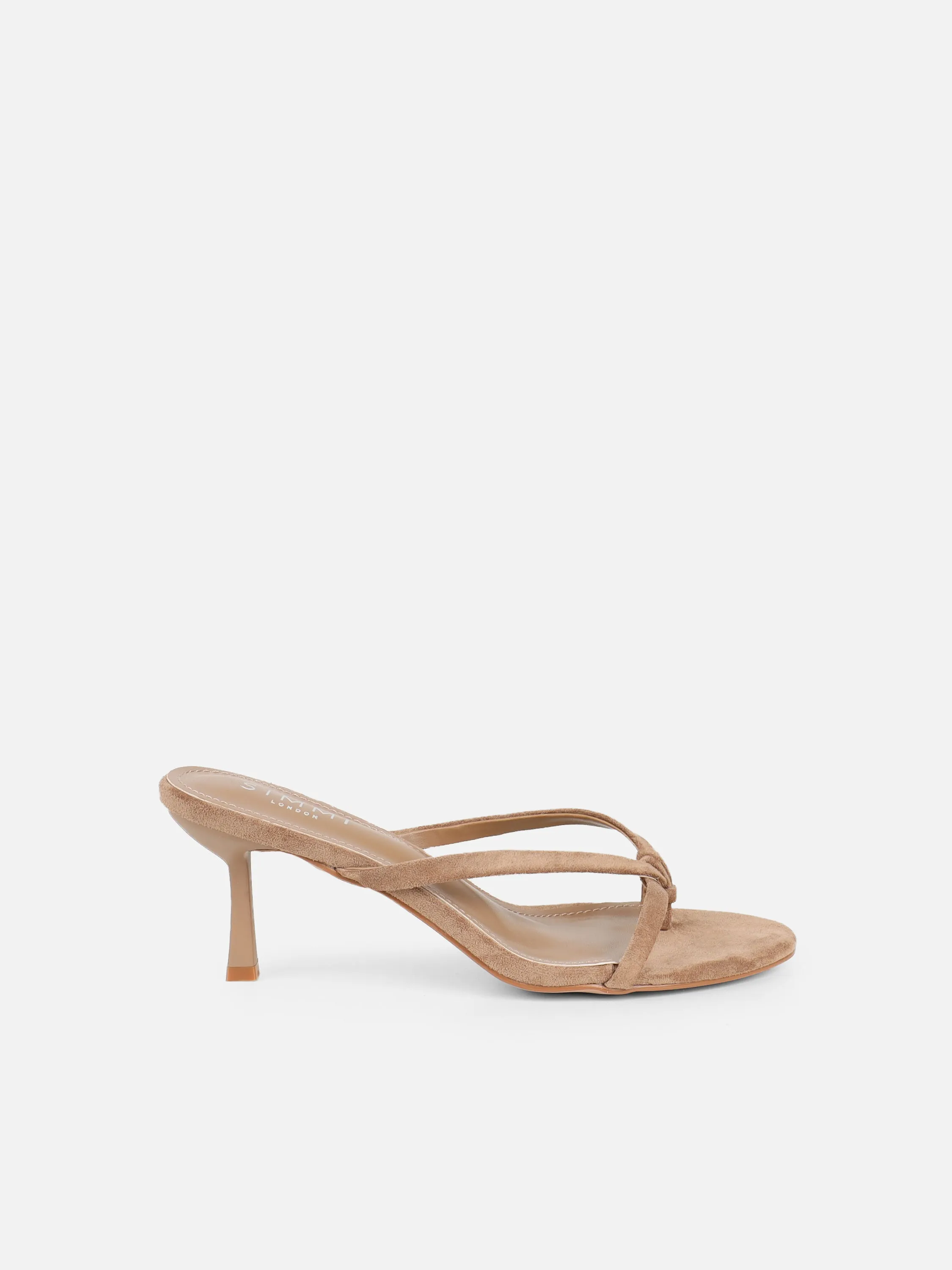 Jesse Dark Beige Suede Knot Detail Heeled Sandals sold by Simmi London product image thumbnail 2