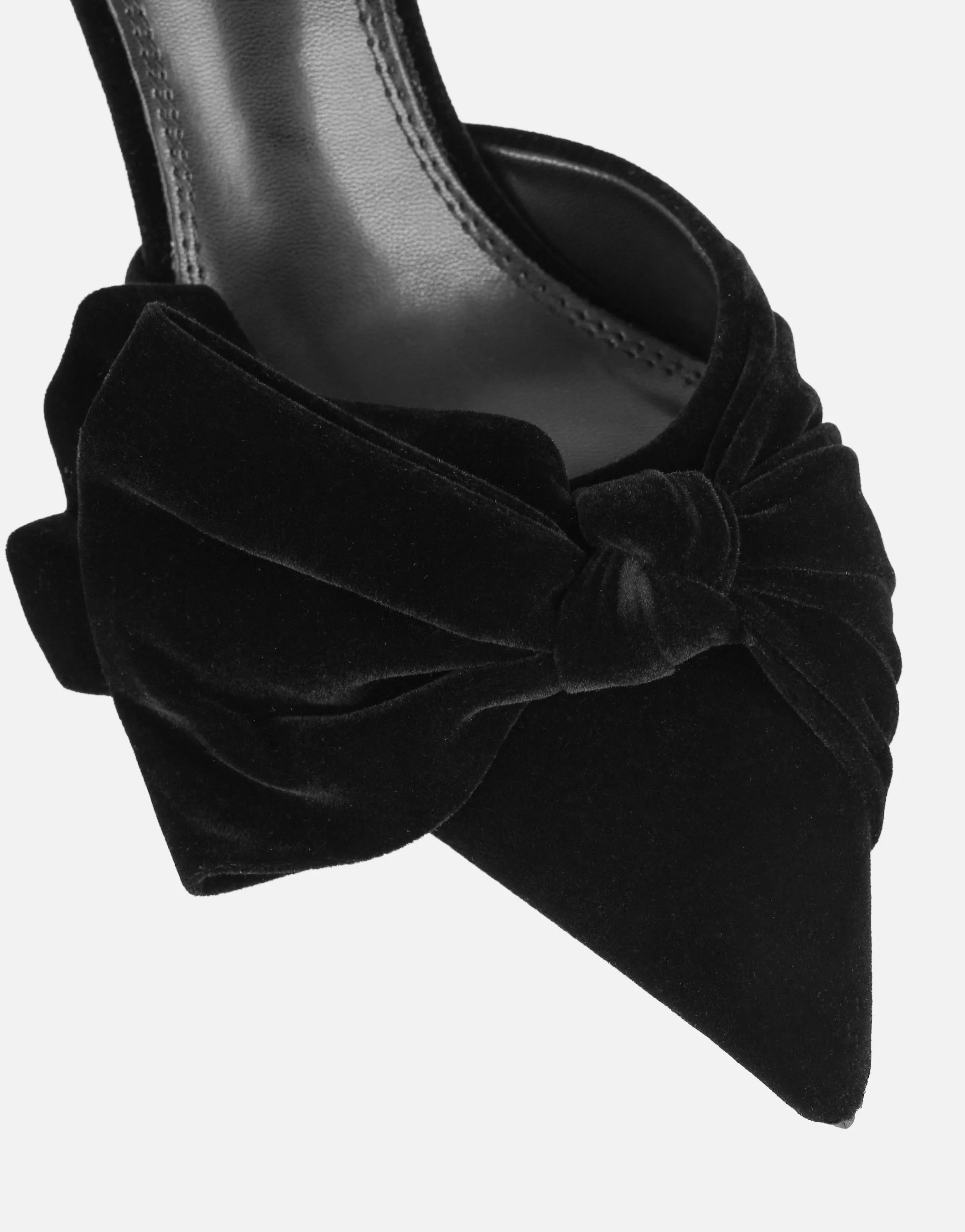Ella Black Velvet Bow Mules sold by Simmi London product image thumbnail 4