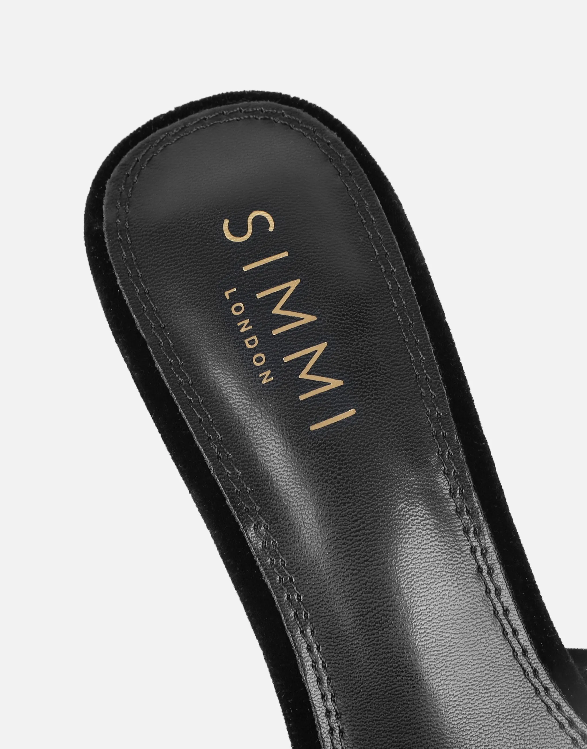 Ella Black Velvet Bow Mules sold by Simmi London product image thumbnail 3