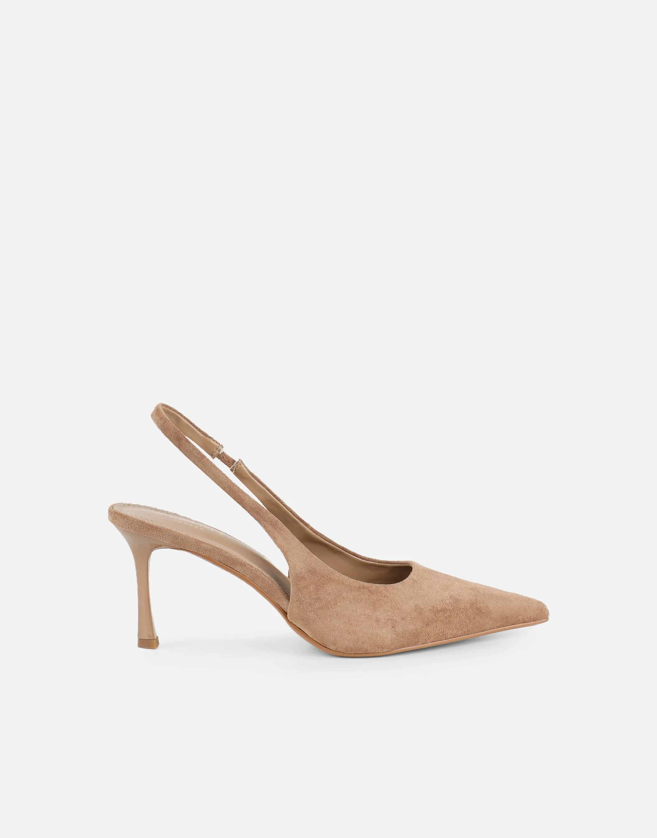 Liorra Dark Beige Suede Sling Back Court Shoes sold by Simmi London product image thumbnail 2