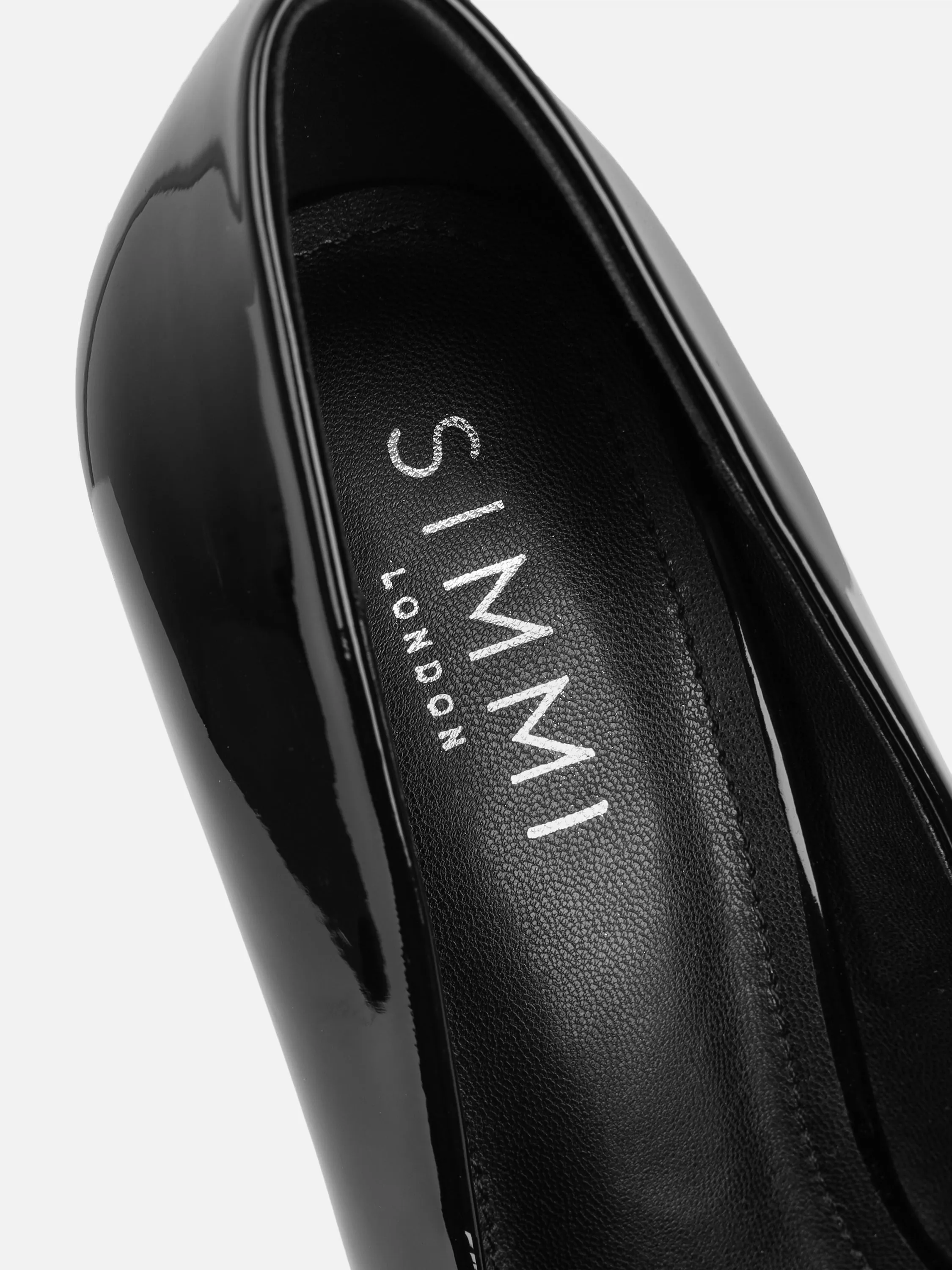 Alez Black Patent Court Shoes sold by Simmi London product image thumbnail 3