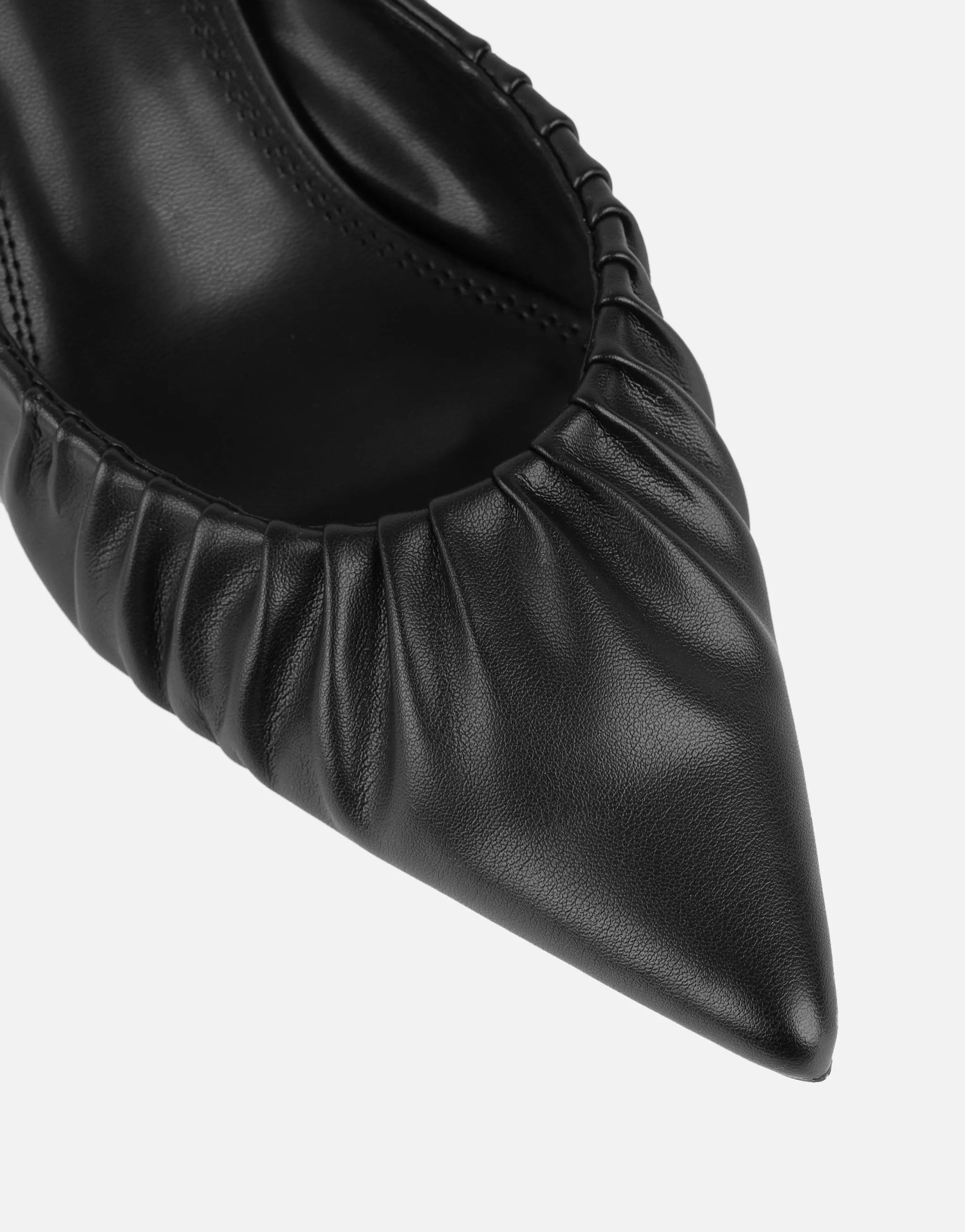 Paige Black Ruched Mules sold by Simmi London product image thumbnail 4