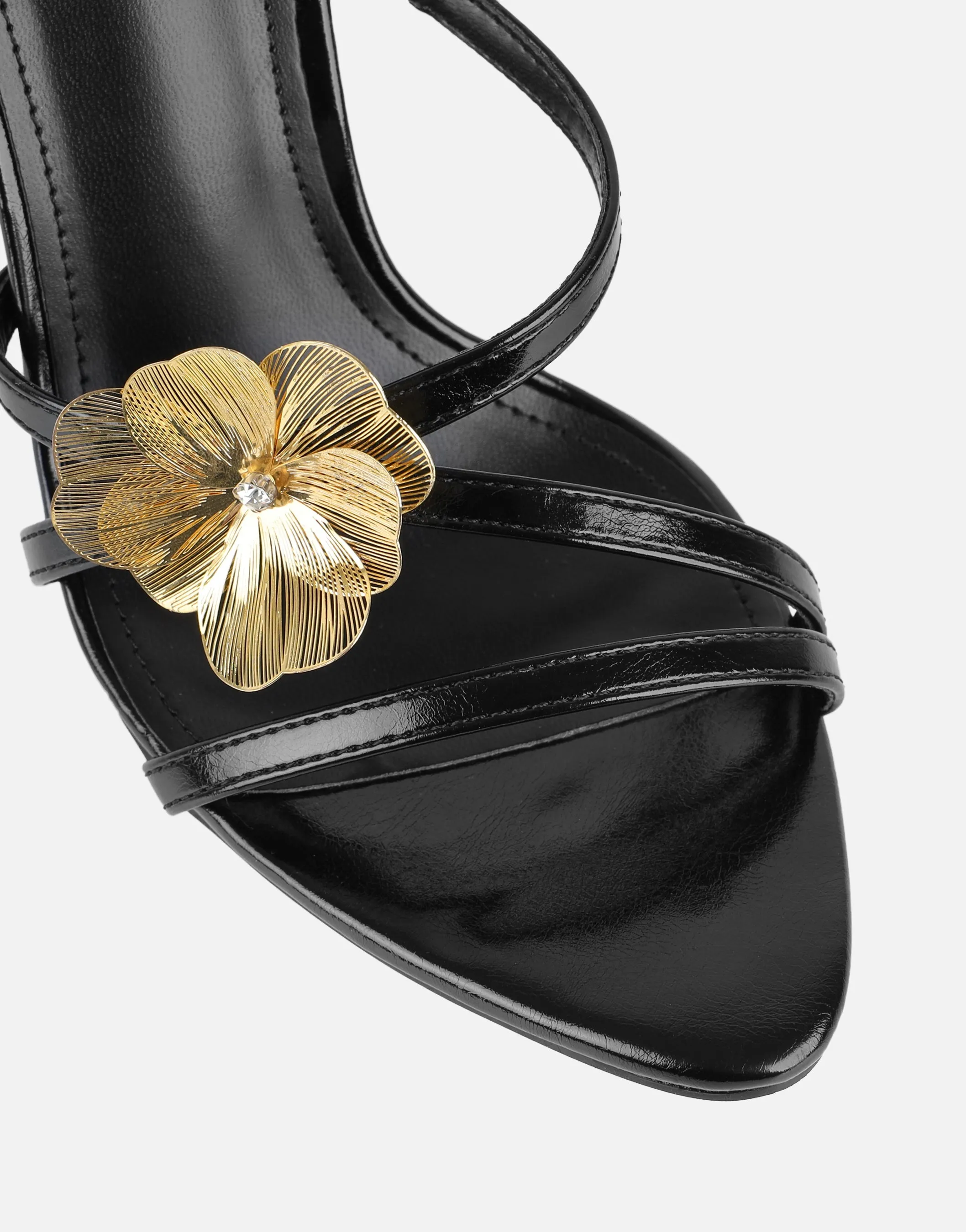 Tandy Black Flower Detail Mules sold by Simmi London product image thumbnail 4