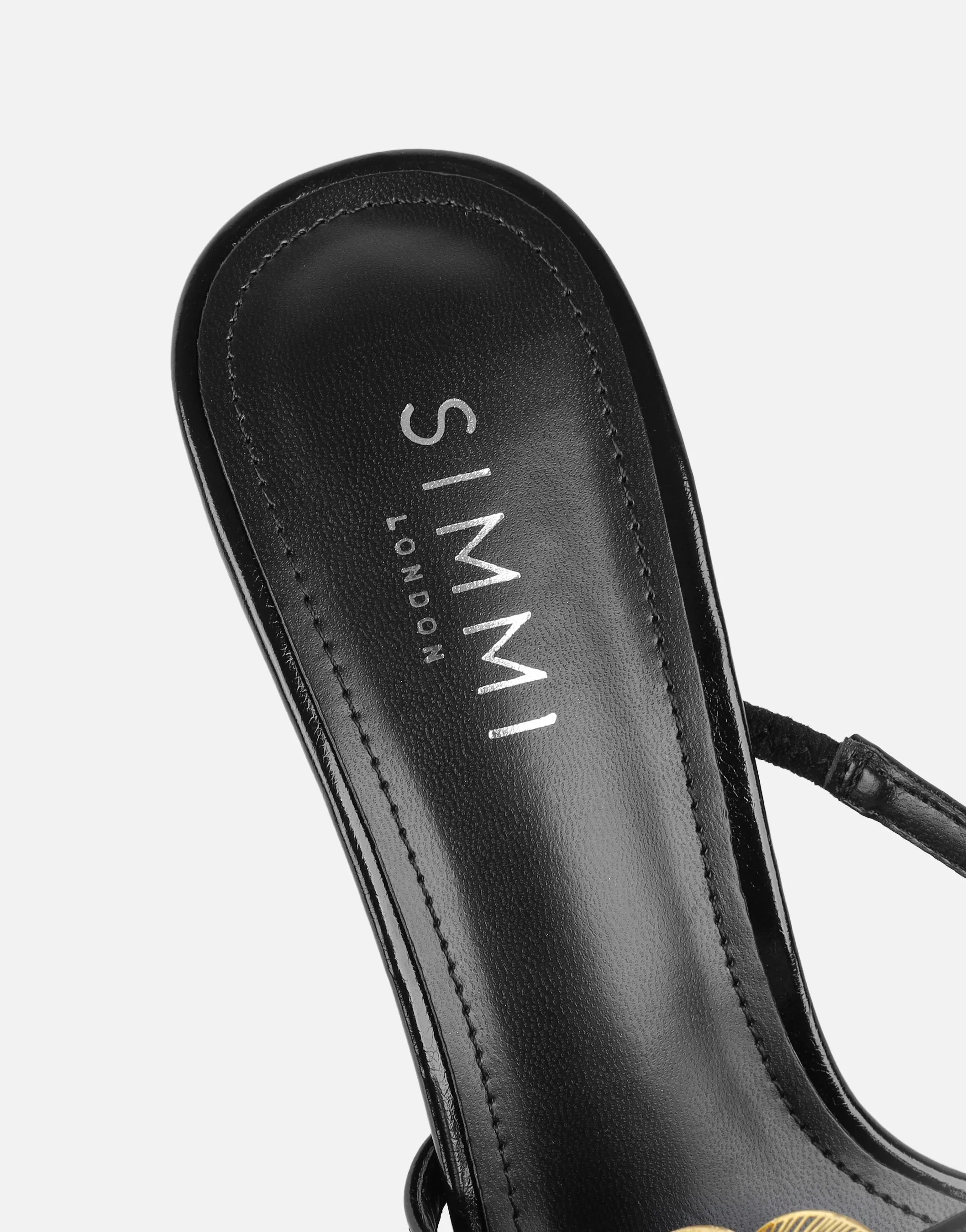 Tandy Black Flower Detail Mules sold by Simmi London product image thumbnail 3