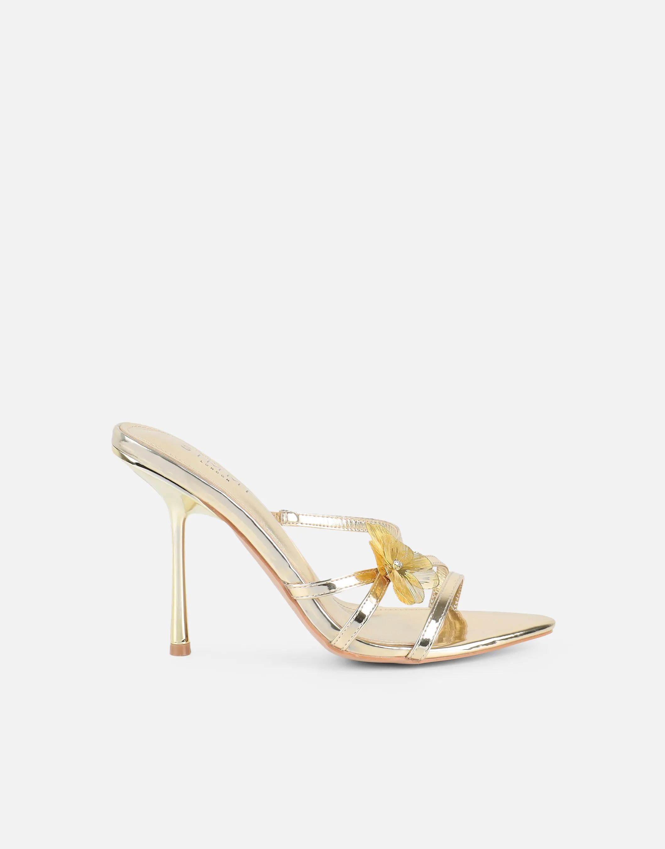 Tandy Gold Mirror Flower Detail Mules sold by Simmi London product image thumbnail 2