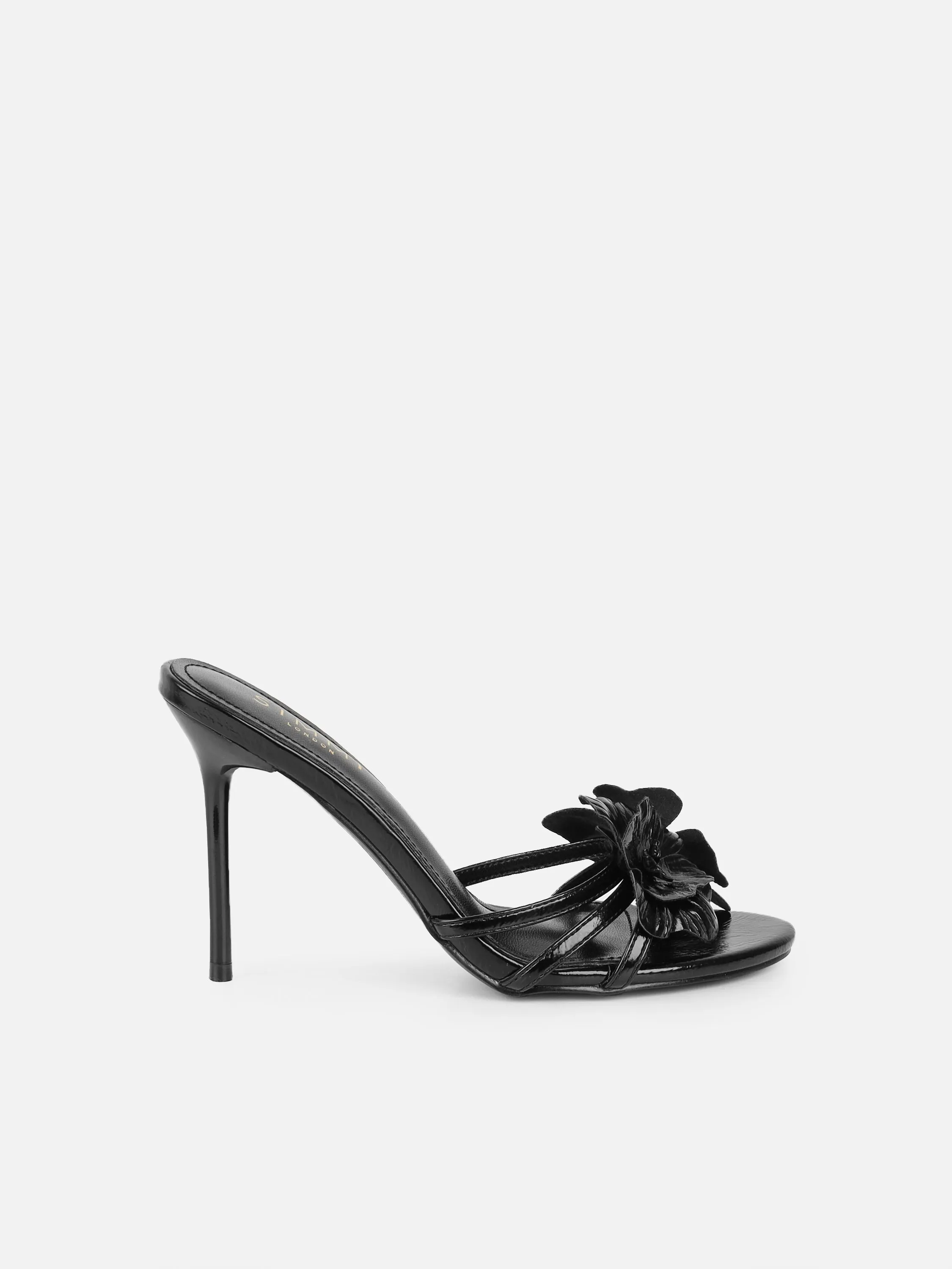 Vera Black Flower Detail Mules sold by Simmi London product image thumbnail 2