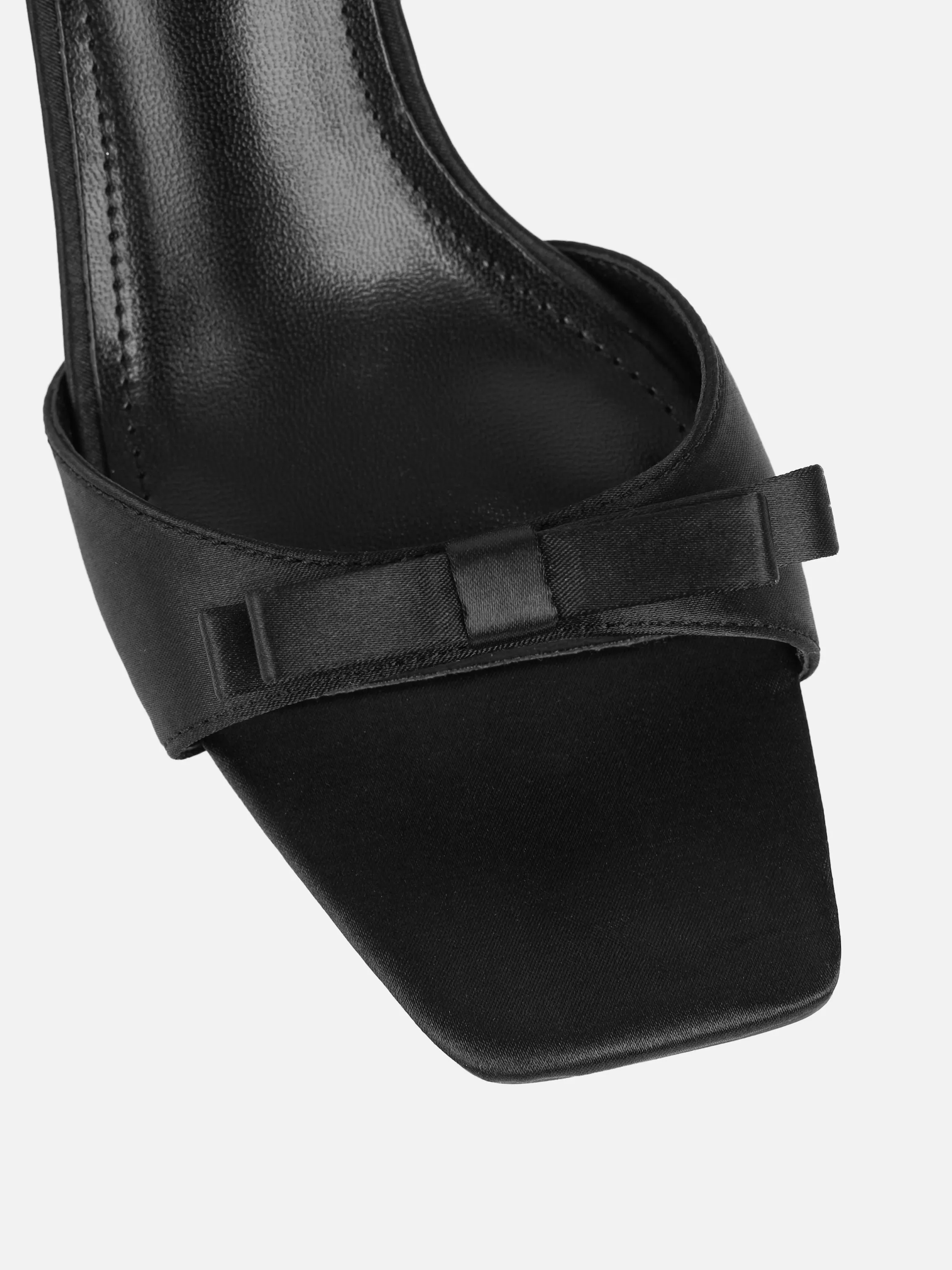 Polen Black Satin Bow Detail Mules sold by Simmi London product image thumbnail 4