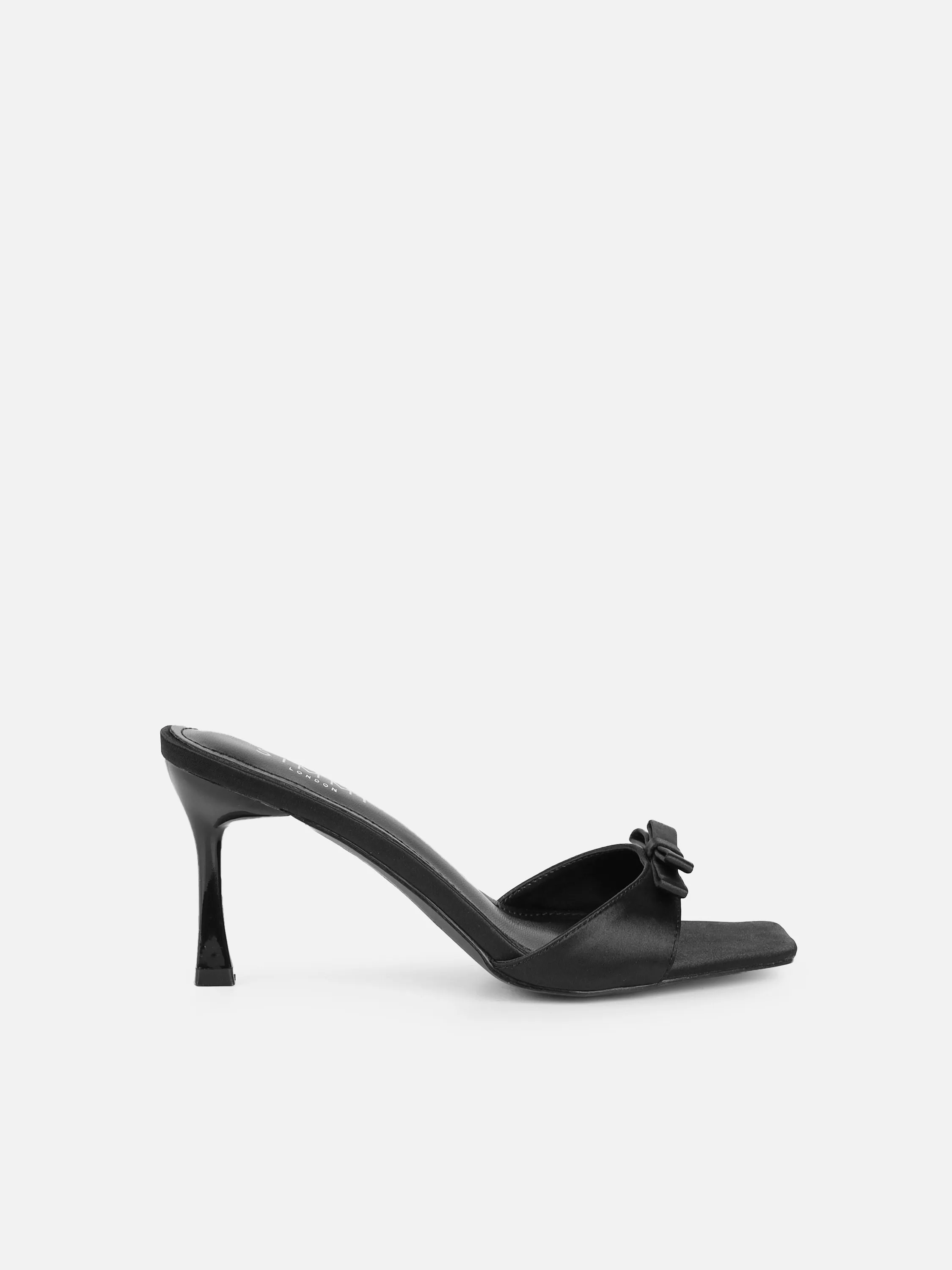 Polen Black Satin Bow Detail Mules sold by Simmi London product image thumbnail 2
