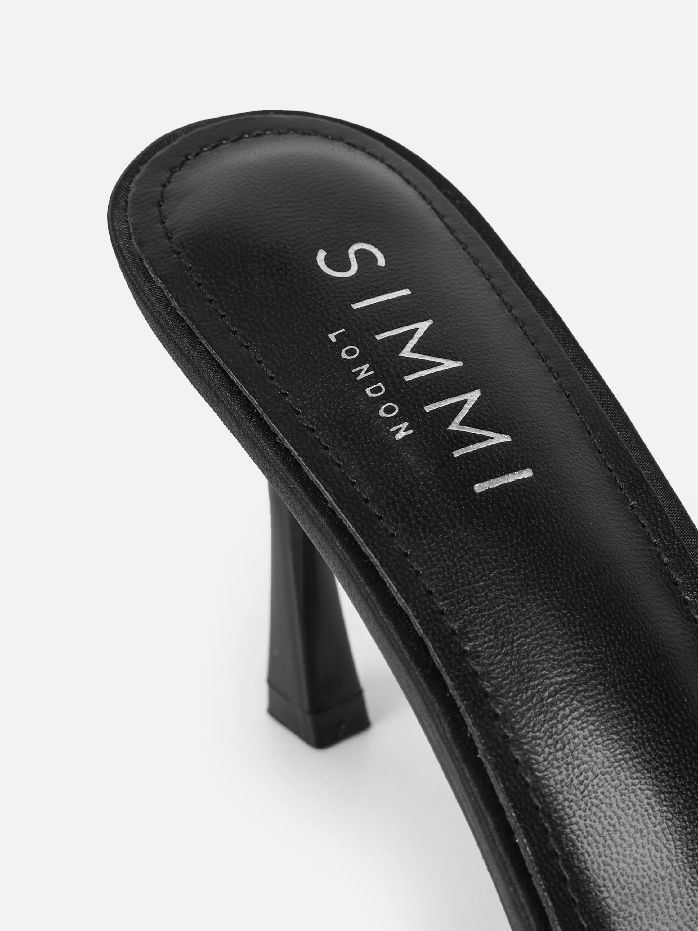 Polen Black Satin Bow Detail Mules sold by Simmi London product image thumbnail 3