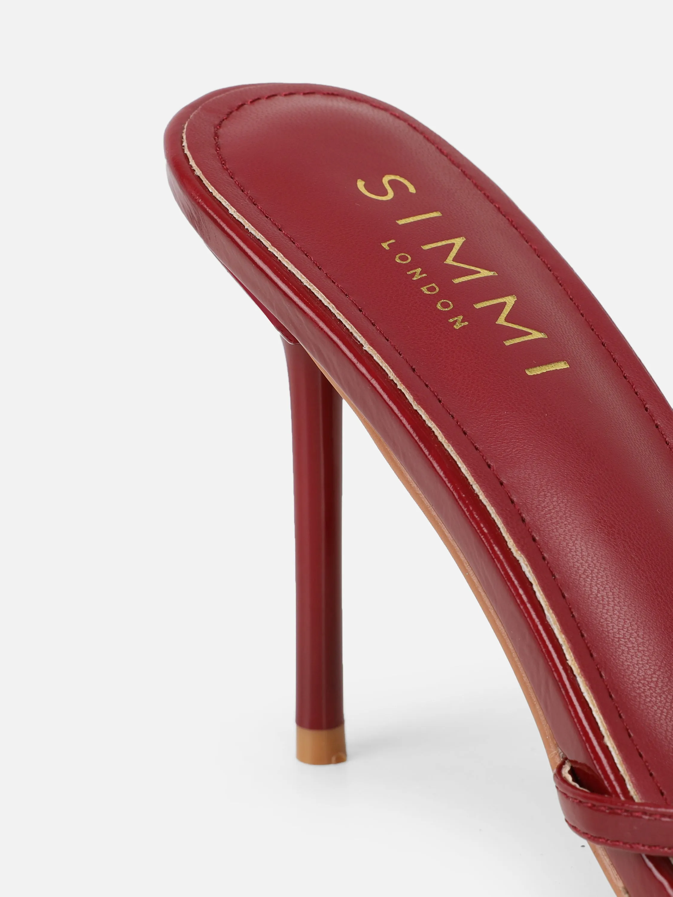 Vera Red Flower Detail Mules sold by Simmi London product image thumbnail 3