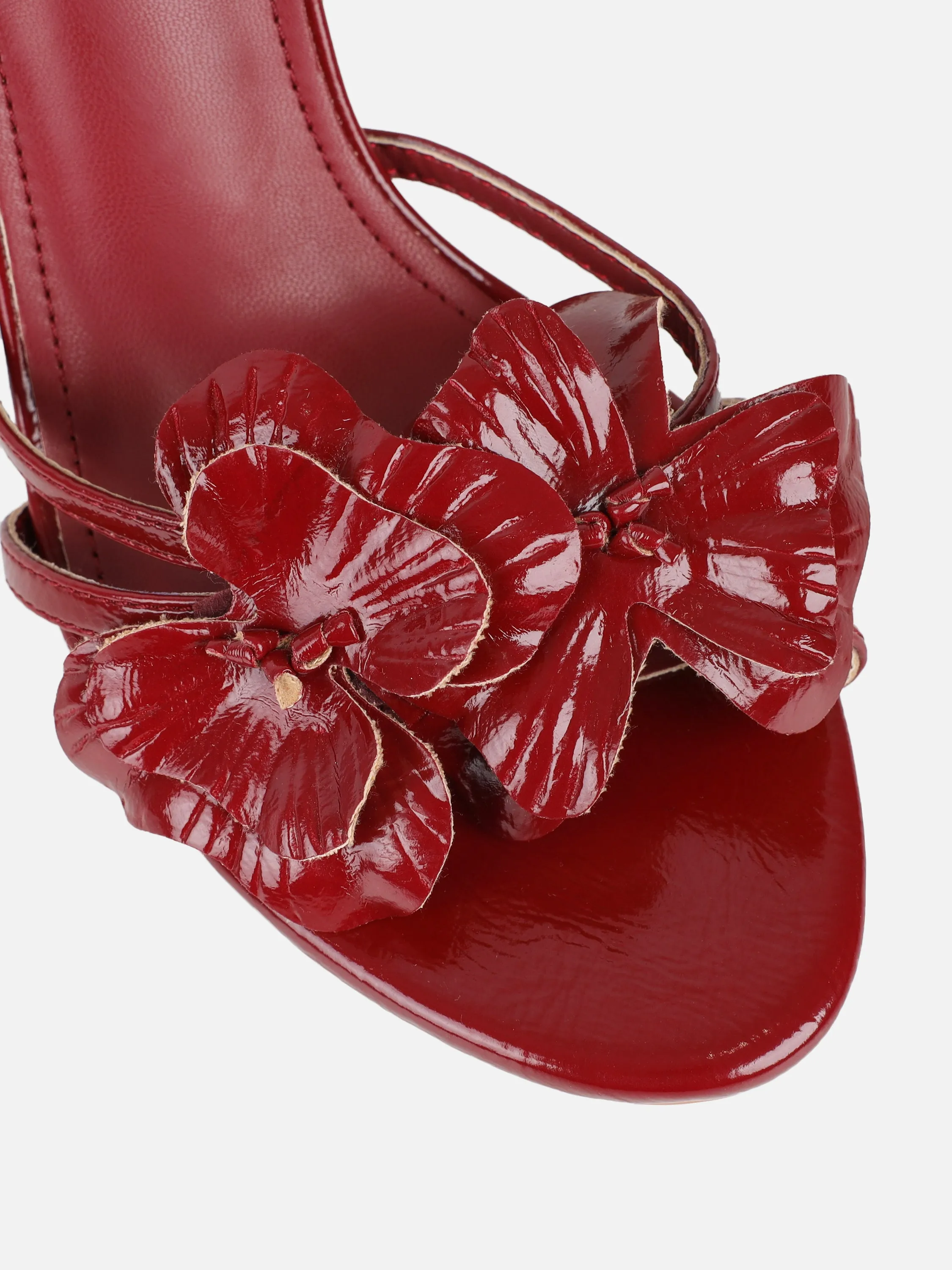 Vera Red Flower Detail Mules sold by Simmi London product image thumbnail 4