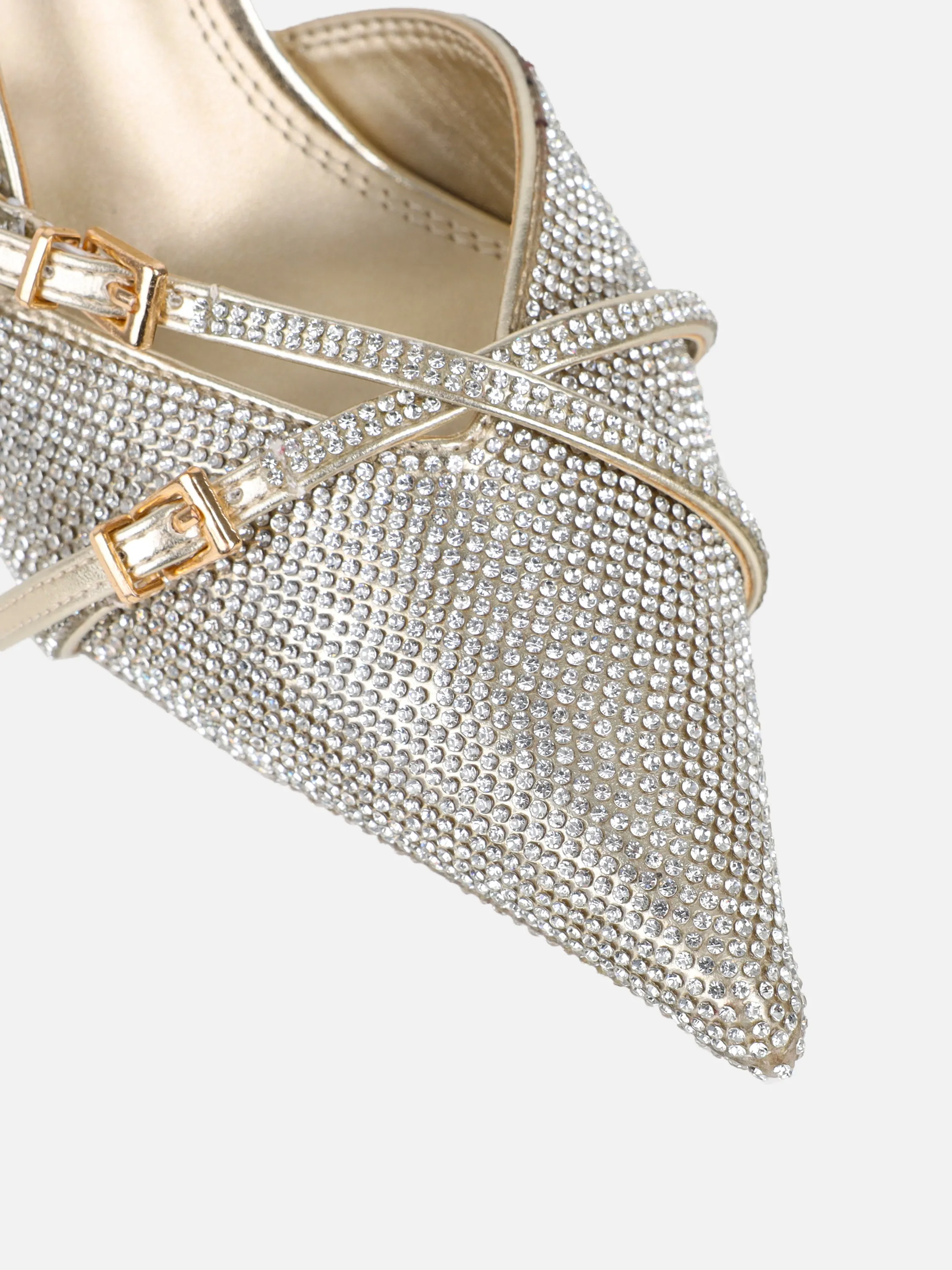 Serenitie Gold Diamante Buckle Detail Slingback Court Shoes sold by Simmi London product image thumbnail 4