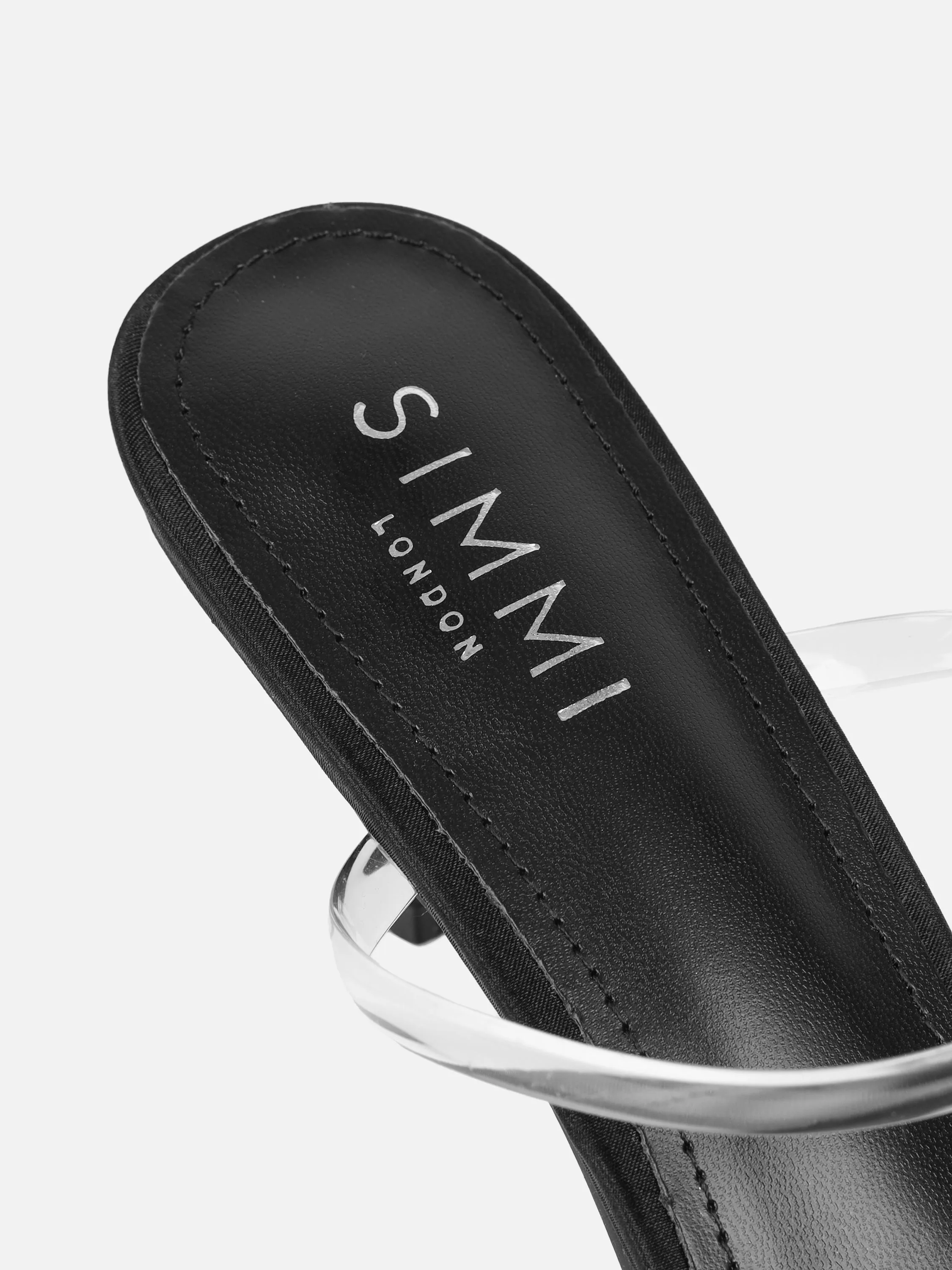 Isha Black Satin Diamante Mules sold by Simmi London product image thumbnail 3