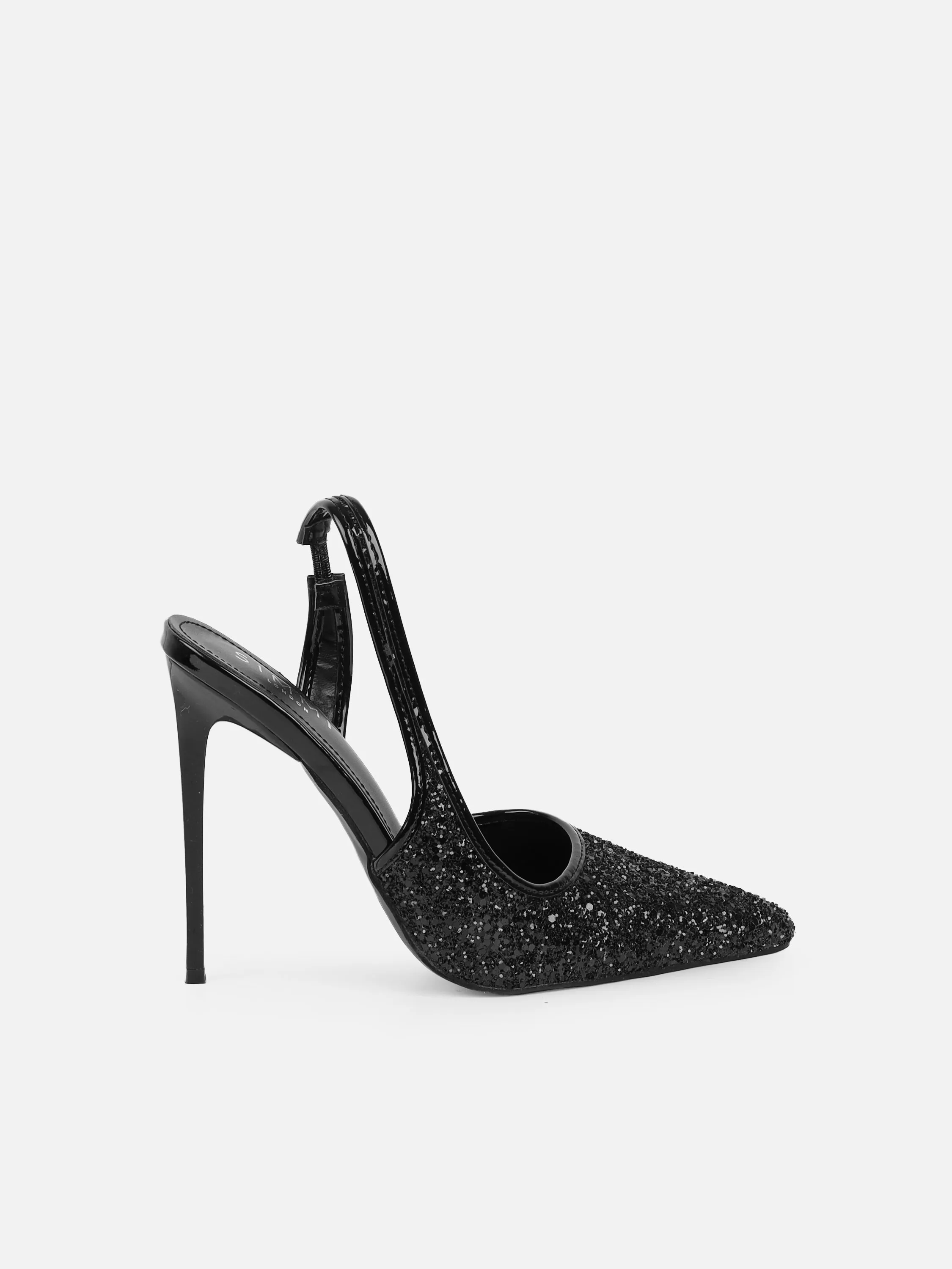 Hollie Black Glitter Slingback Court Shoes sold by Simmi London product image thumbnail 2