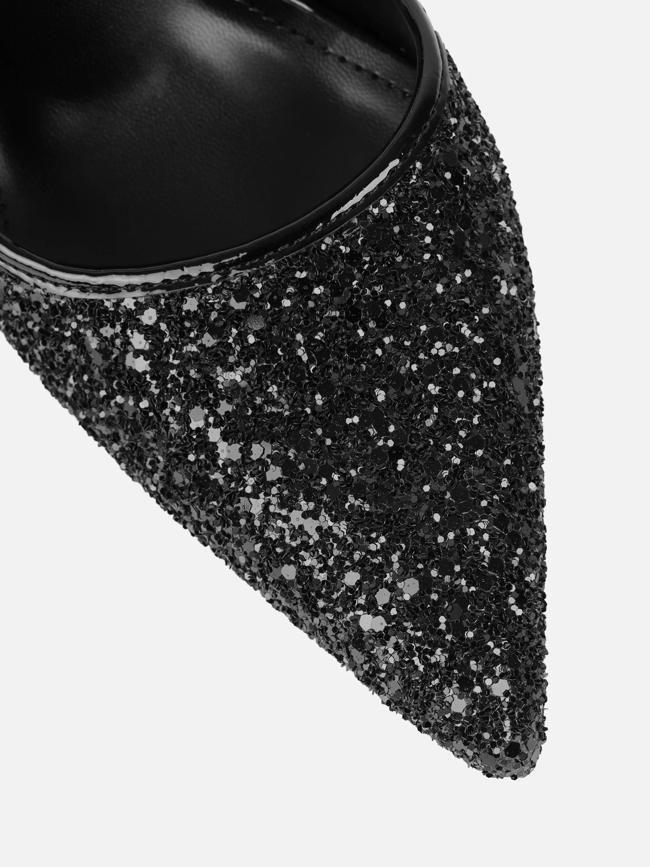 Hollie Black Glitter Slingback Court Shoes sold by Simmi London product image thumbnail 4