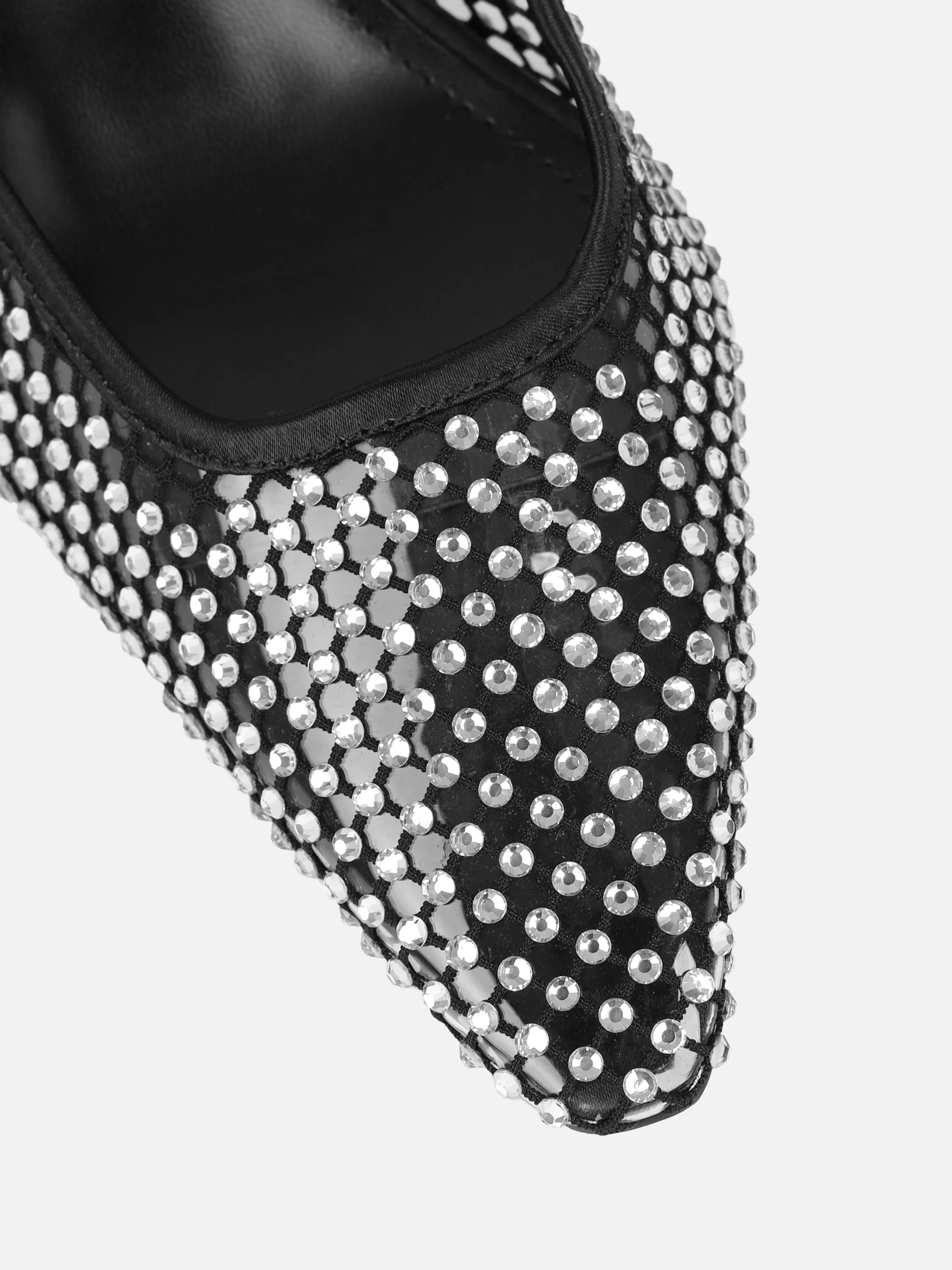 Starlight Black Diamante Mesh Heeled Sandals sold by Simmi London product image thumbnail 4