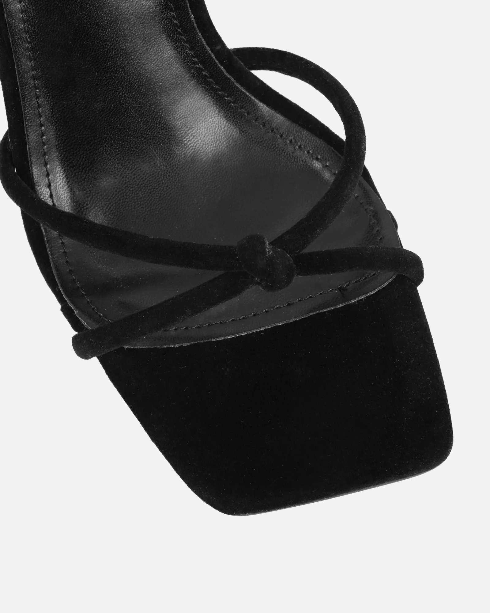 Malinda Black Velvet Heeled Sandals sold by Simmi London product image thumbnail 4