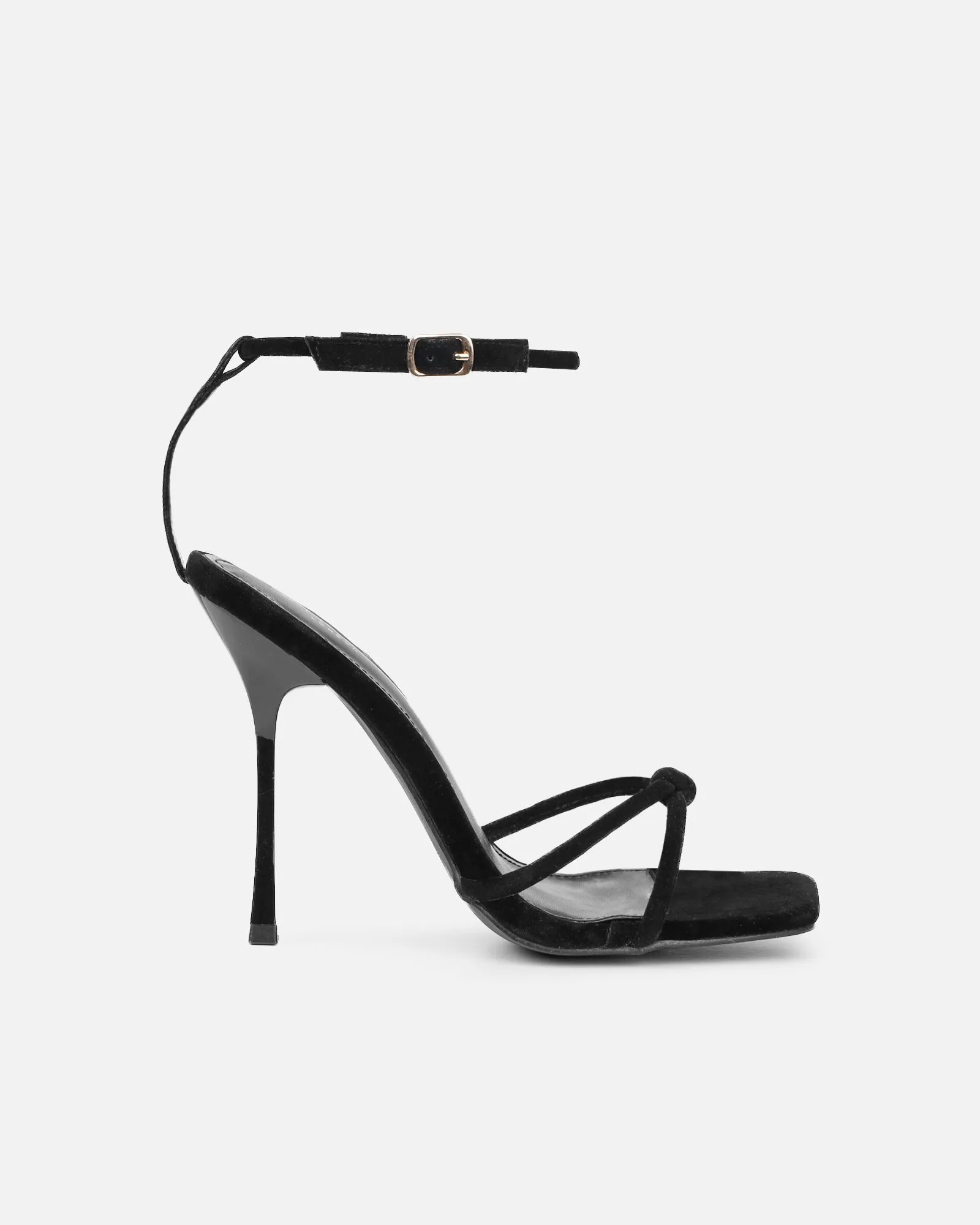 Malinda Black Velvet Heeled Sandals sold by Simmi London product image thumbnail 2