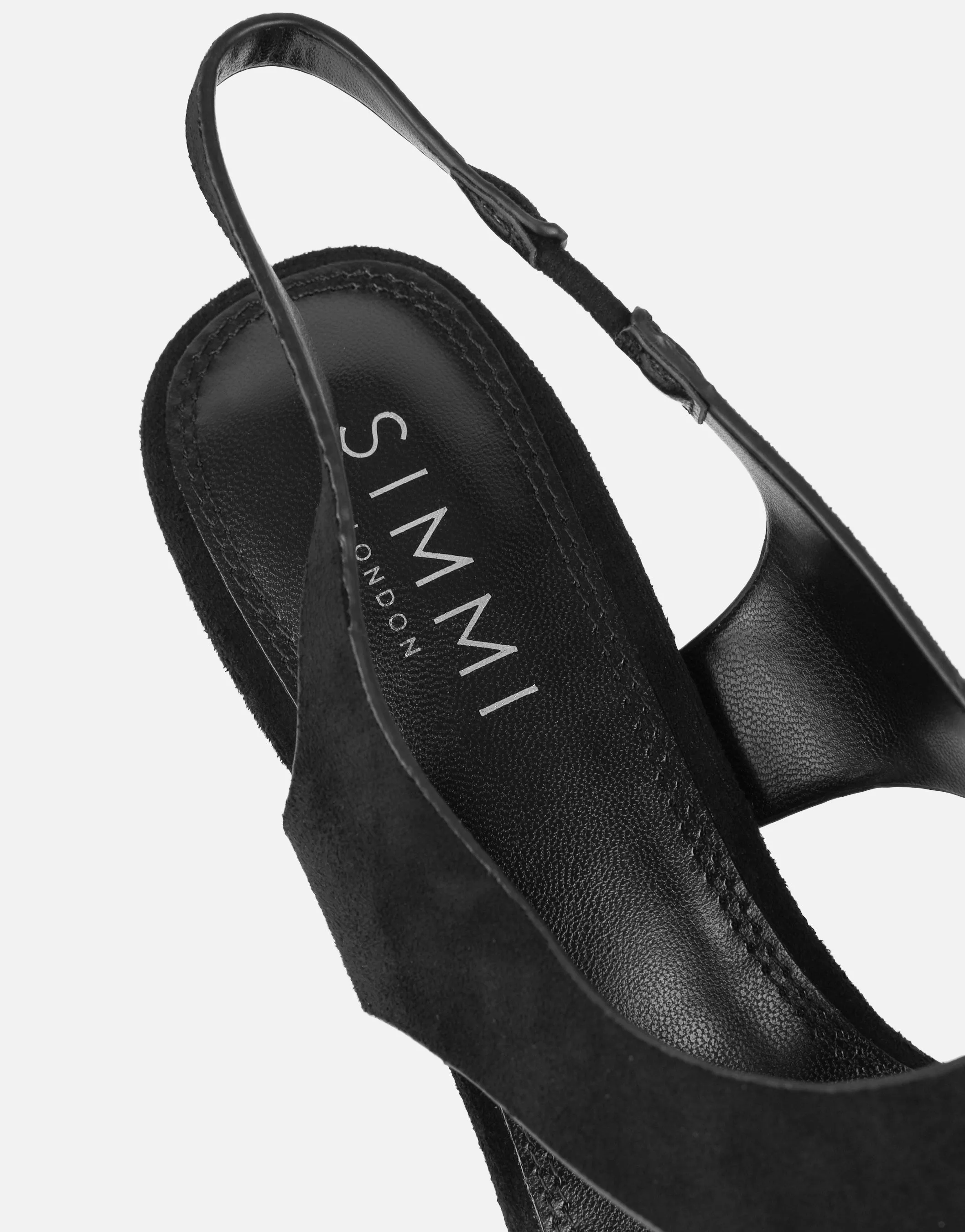 Raneece Black Suede Toe Thong Heeled Sandals sold by Simmi London product image thumbnail 3
