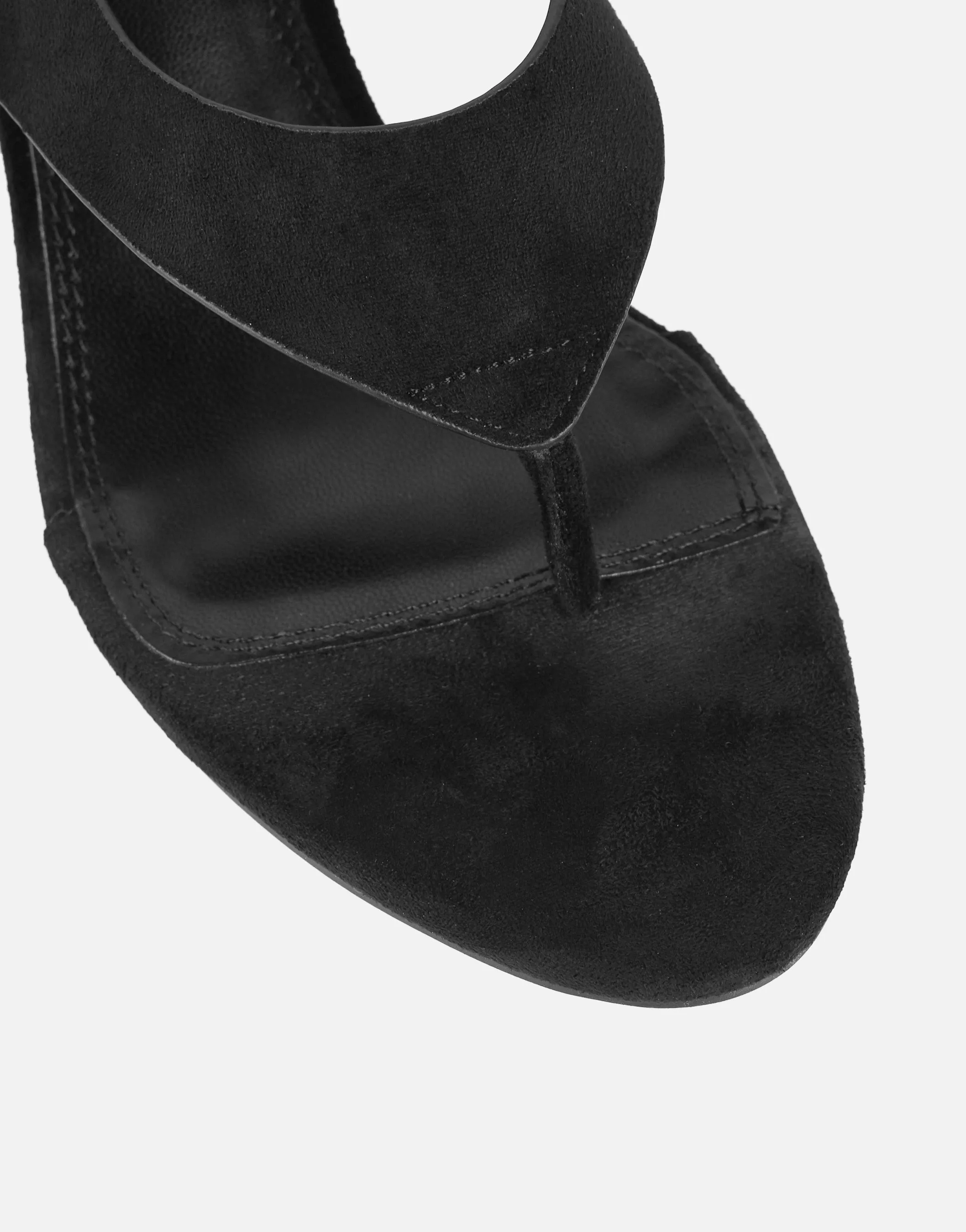 Raneece Black Suede Toe Thong Heeled Sandals sold by Simmi London product image thumbnail 4