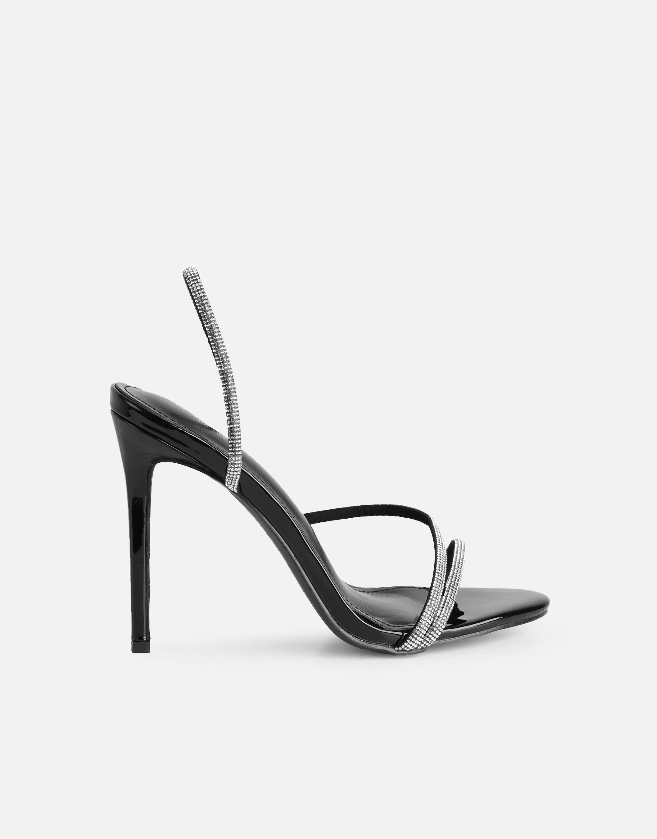 Kristin Black Patent Diamante Slingback Heels sold by Simmi London product image thumbnail 2
